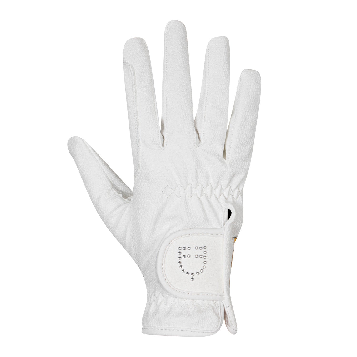 Equestro Women's gloves in soft technical fabric with glitter logo