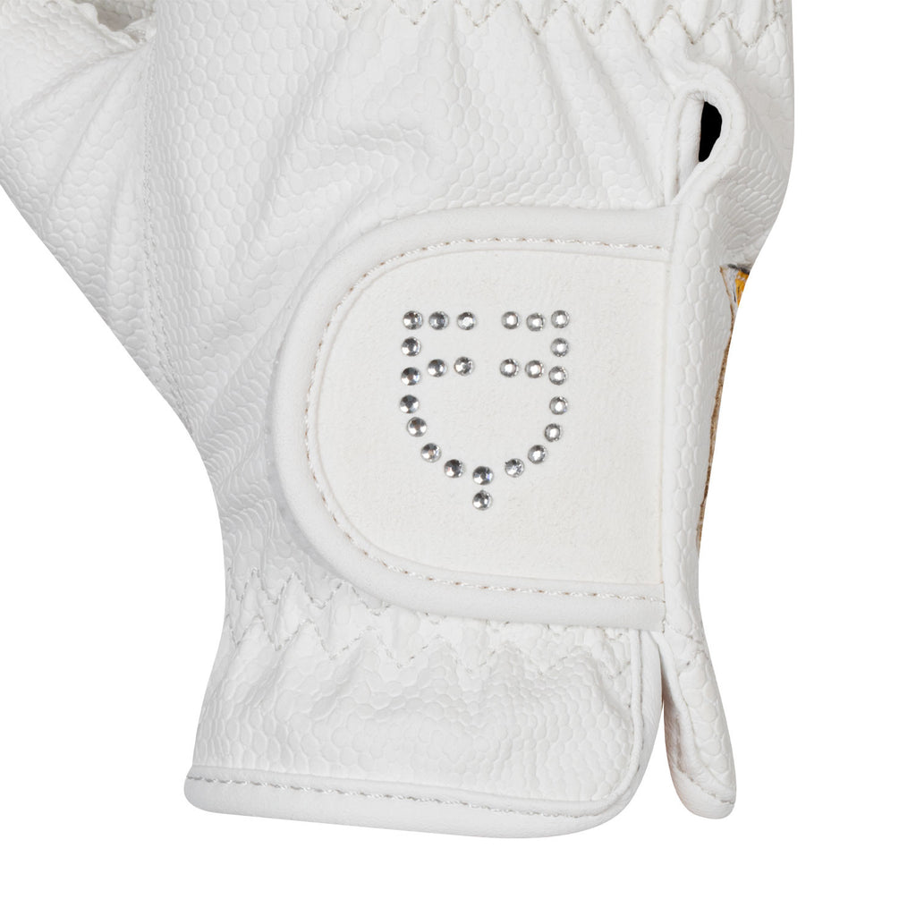 Women's gloves in soft technical fabric with glitter logo