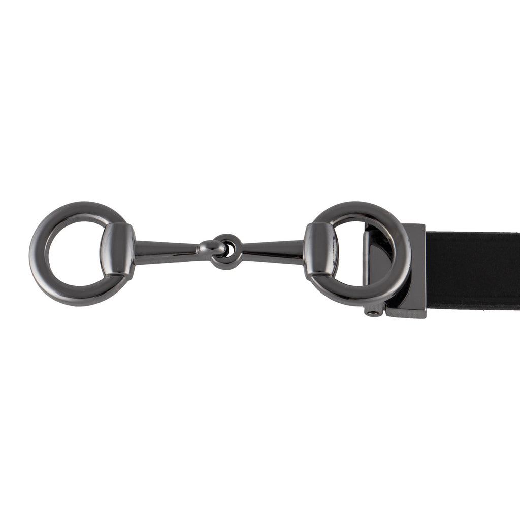 Women's belt snaffle bit buckle