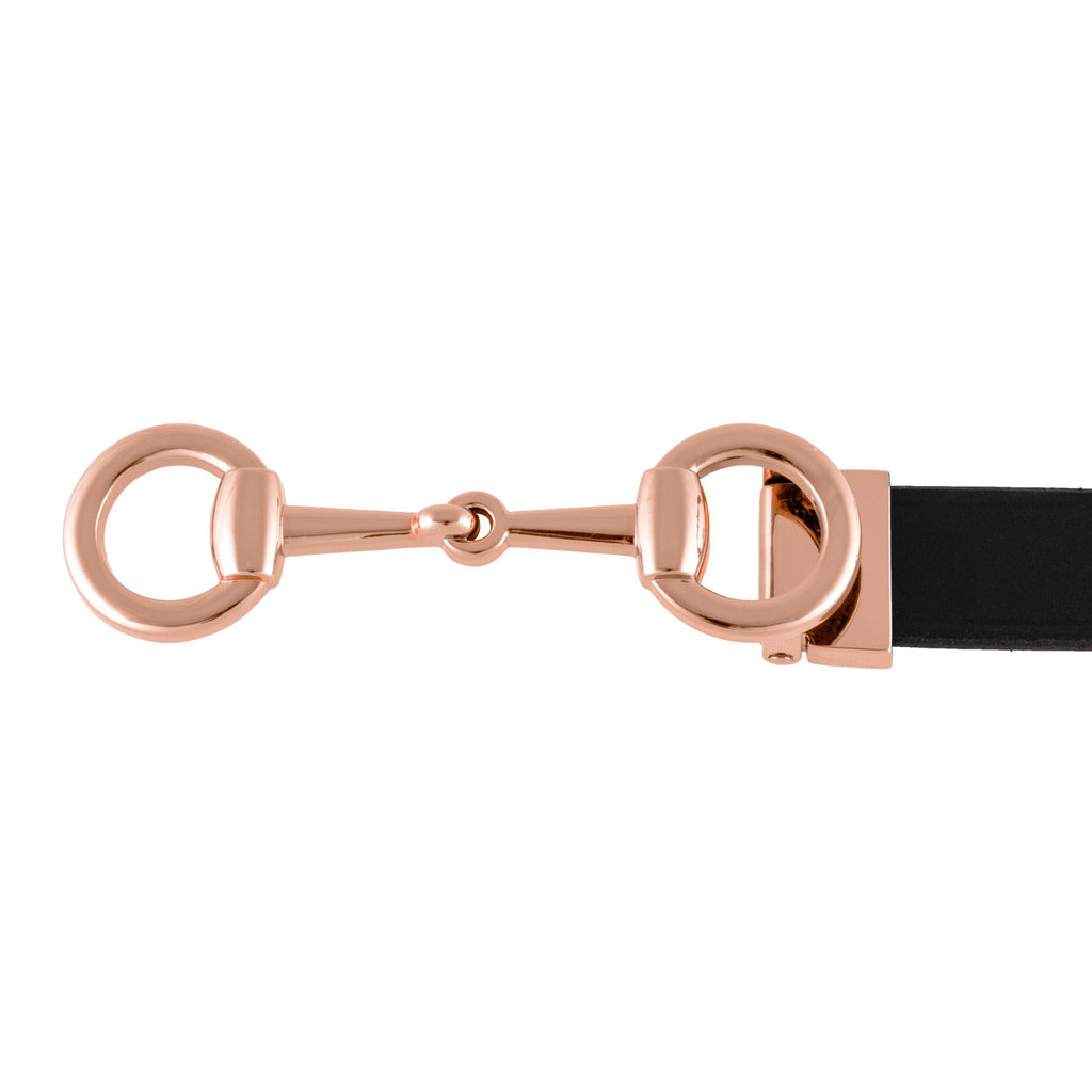 Women's belt snaffle bit buckle