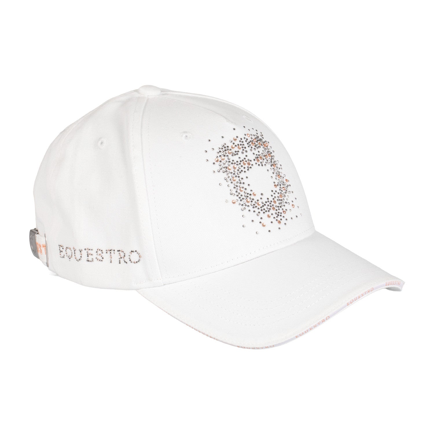 Baseball cap with rhinestone logo