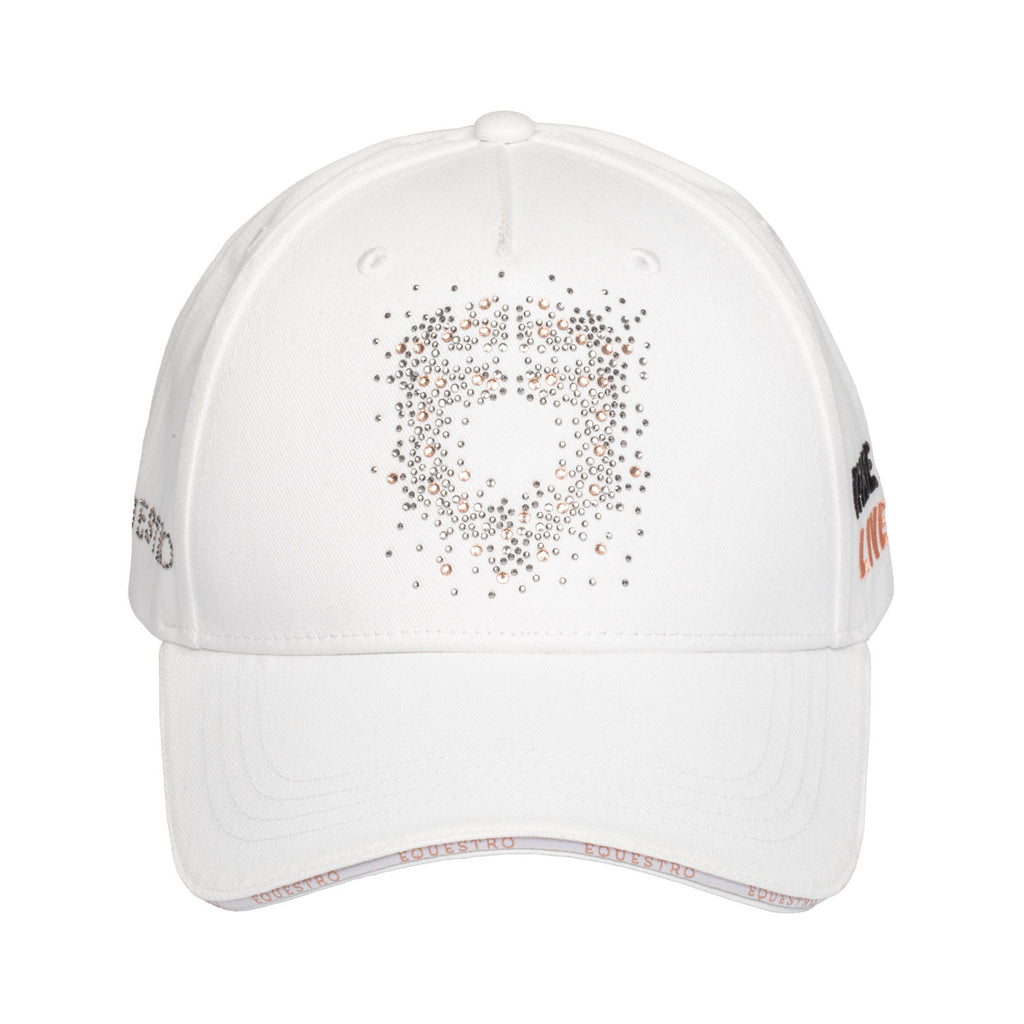 Baseball cap with rhinestone logo