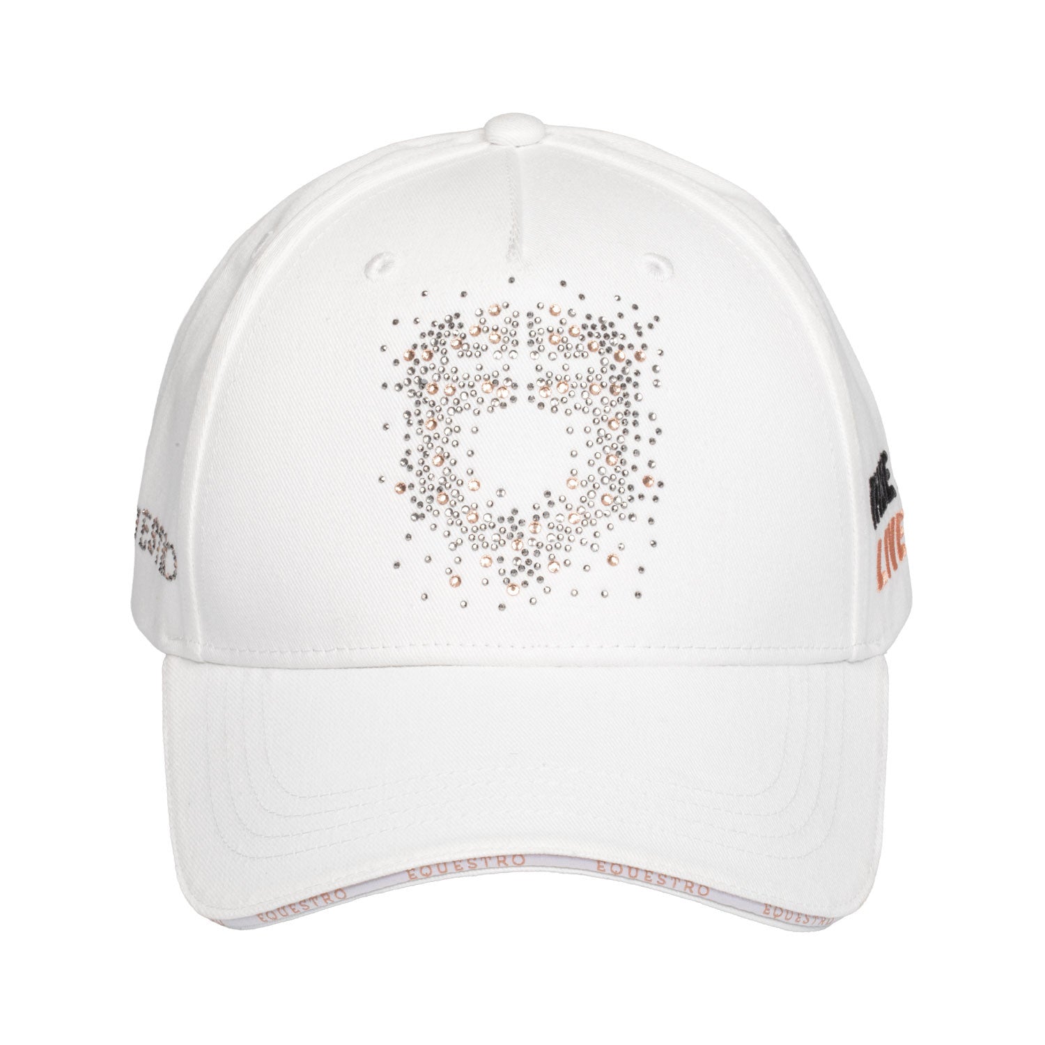 Baseball cap with rhinestone logo