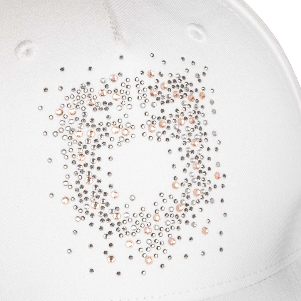 Baseball cap with rhinestone logo