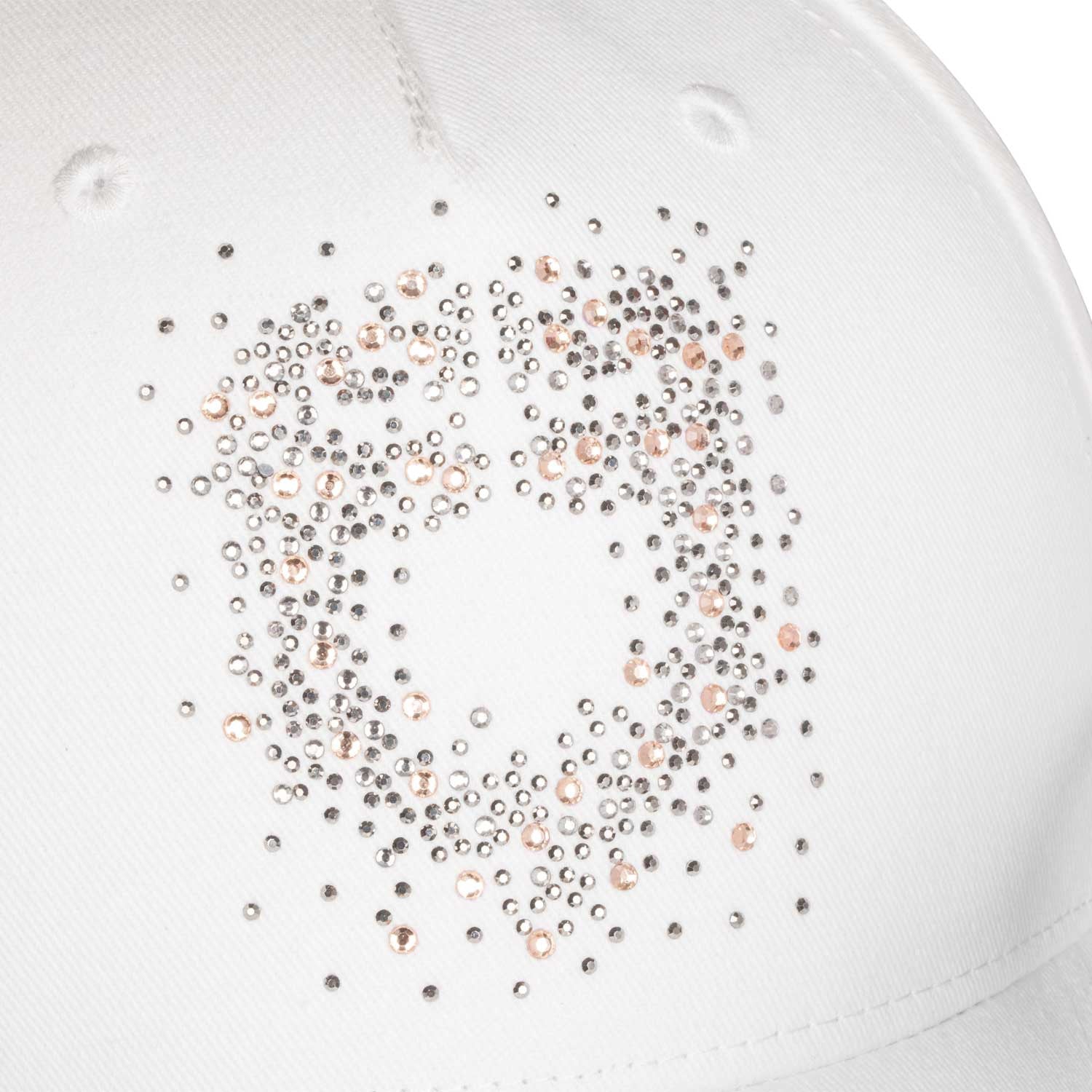 Baseball cap with rhinestone logo