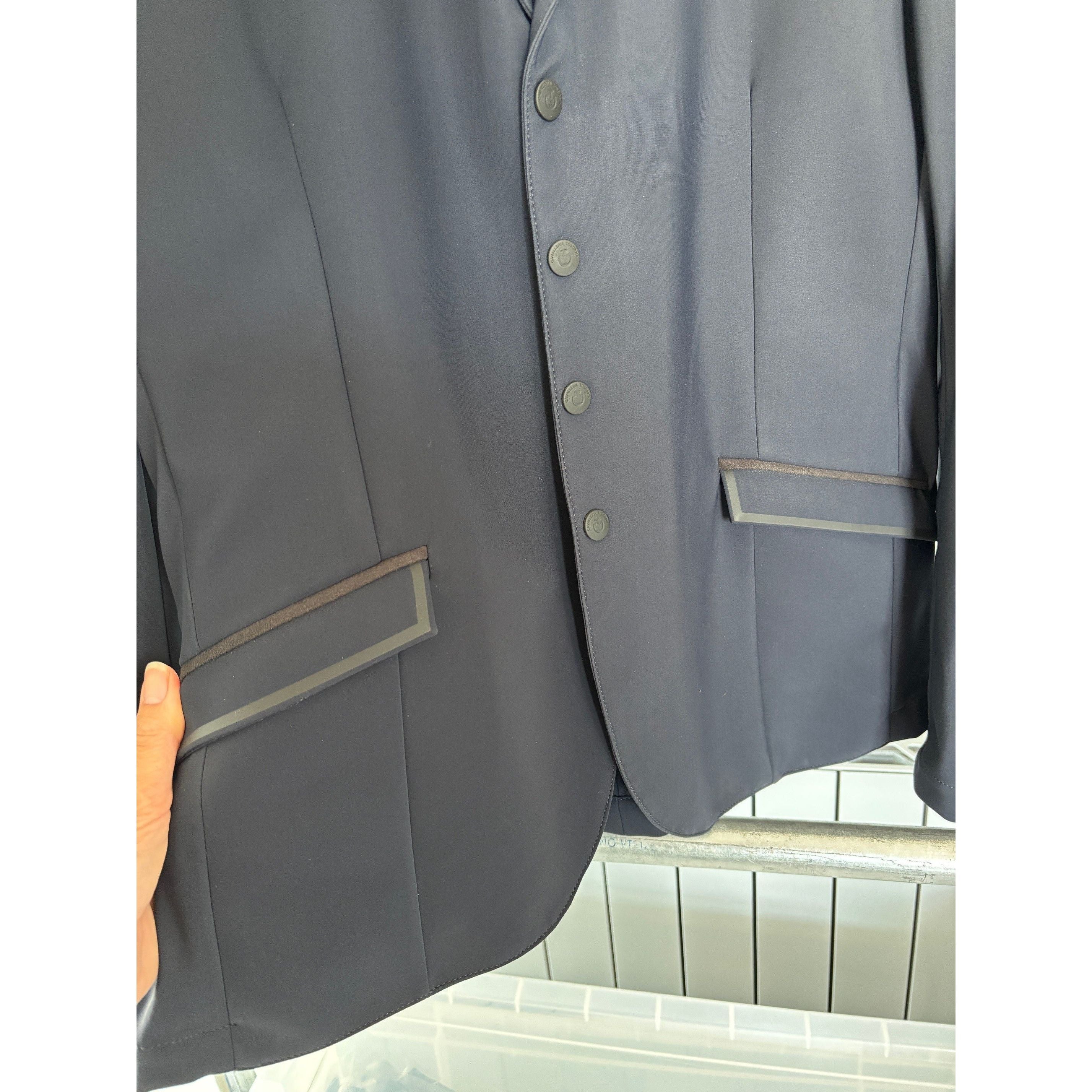 Cavalleria Toscana Mens Light Jersey Knit Zip Jacket - Navy