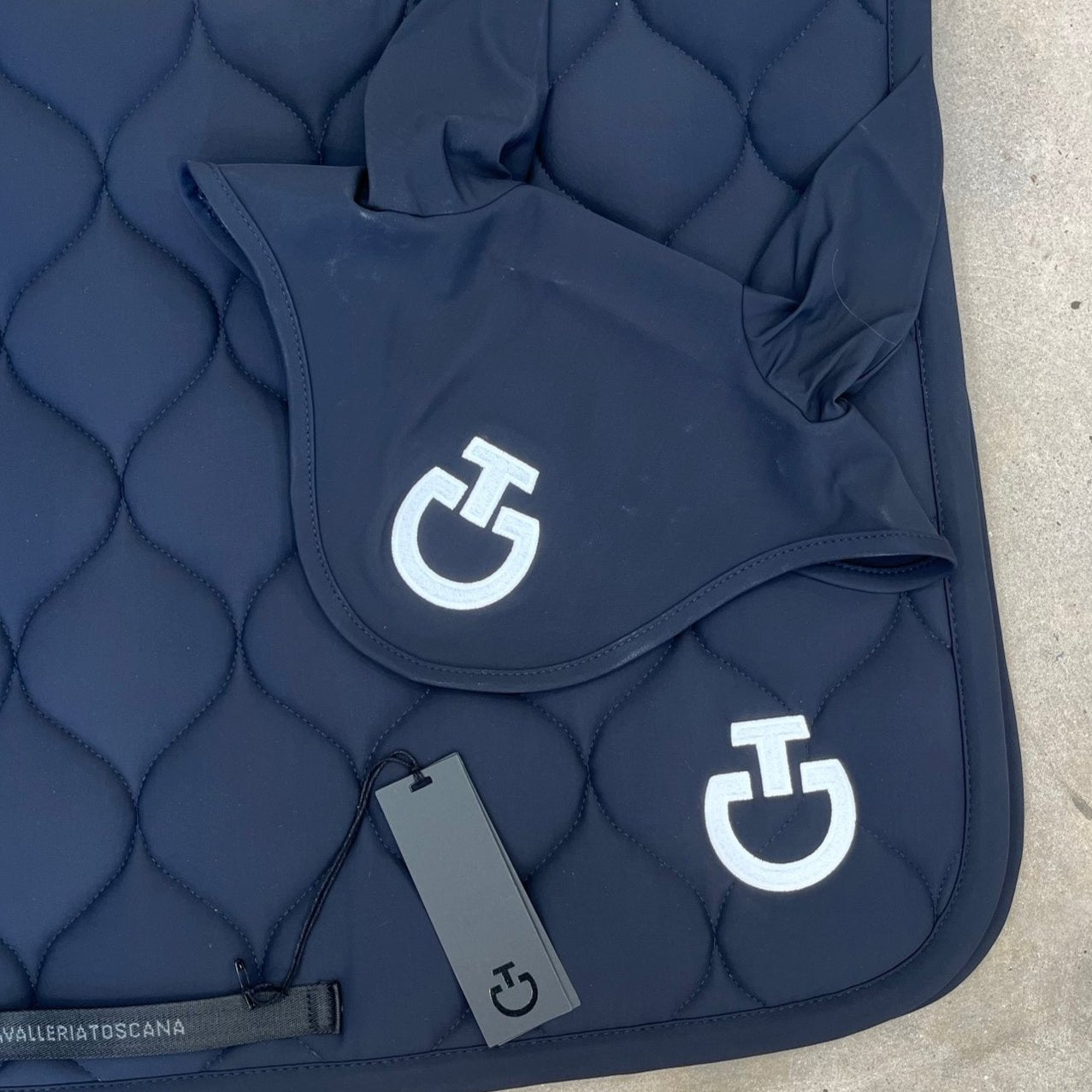 Cavalleria Toscana Jump SaddlePad Set Navy- SOT103 CUF043