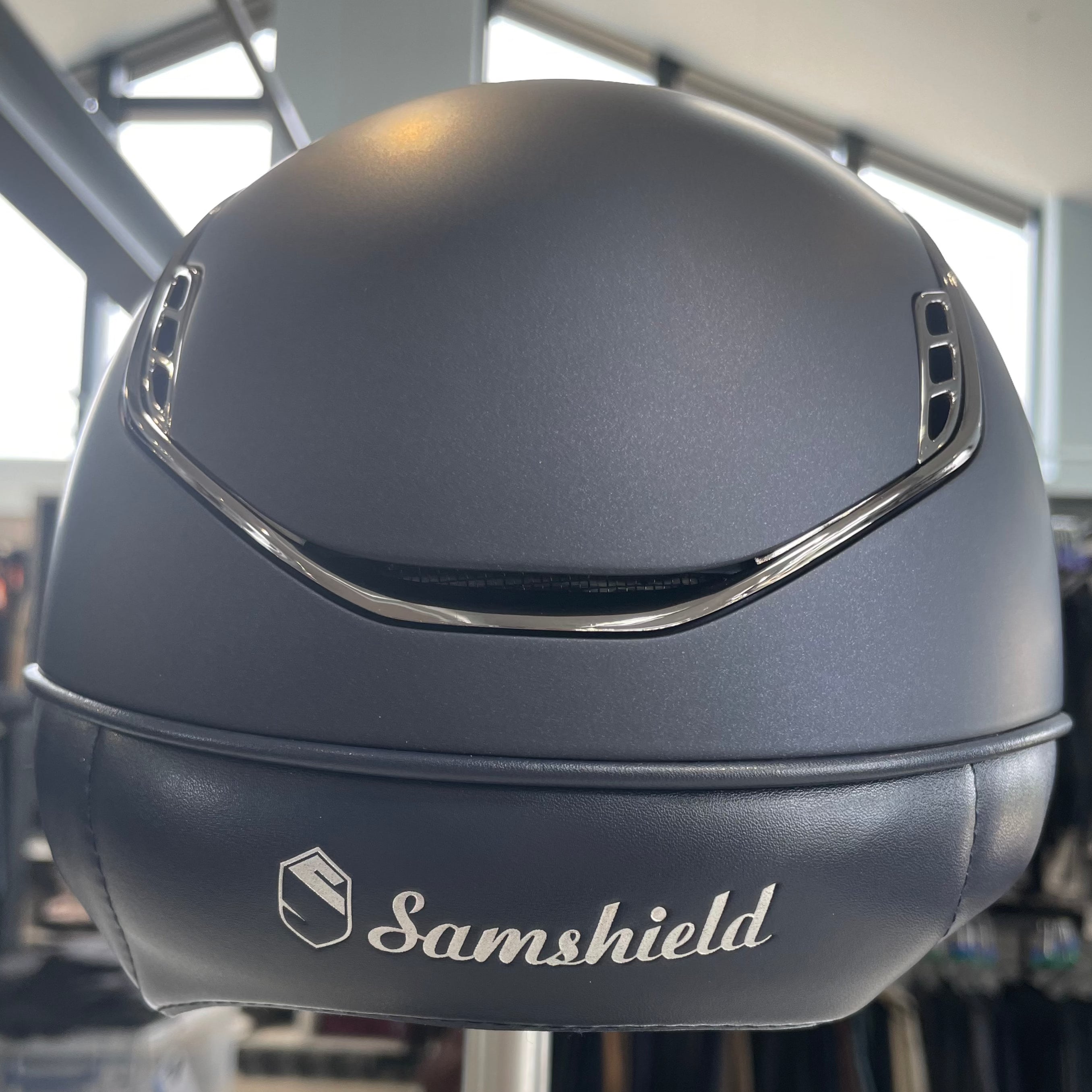 Samshield Blue with crystal fabric paradise shine badge 2.0 (small and large available)- in stock and ready to ship!
