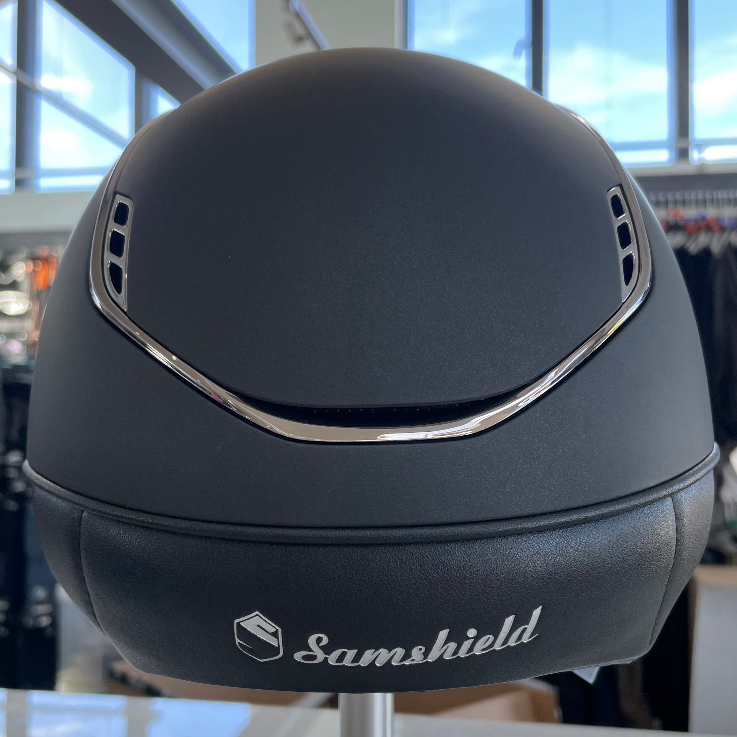 Samshield MissShield 2.0 Black with Black chrome and 5 front swarovski crystals L- in stock and ready to ship!