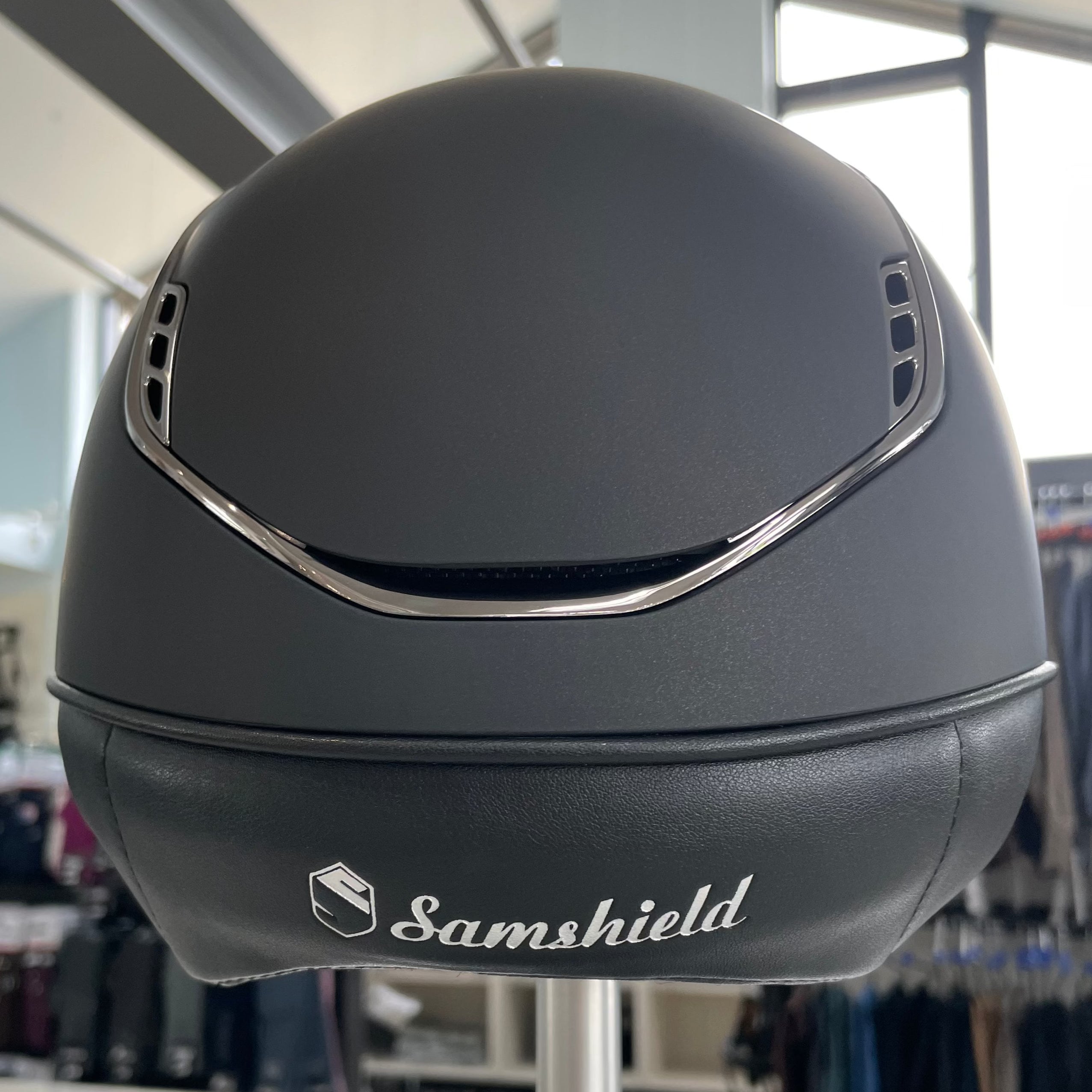 Samshield MissShield 2.0 Black, five front swarovski black crystal, black chrome trim and badge M- in stock and ready to ship!