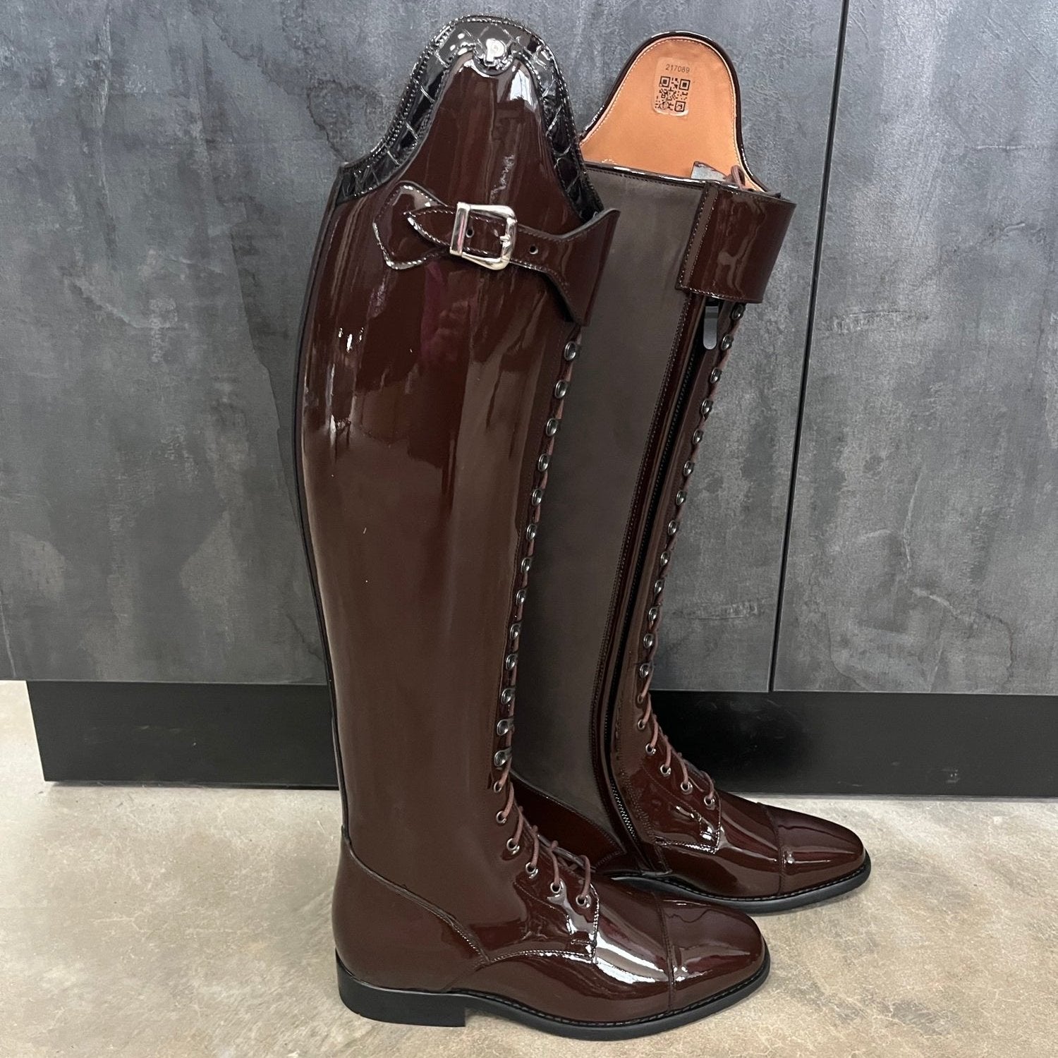 Petrie Florence Boot Brown patent - Ready to Wear!