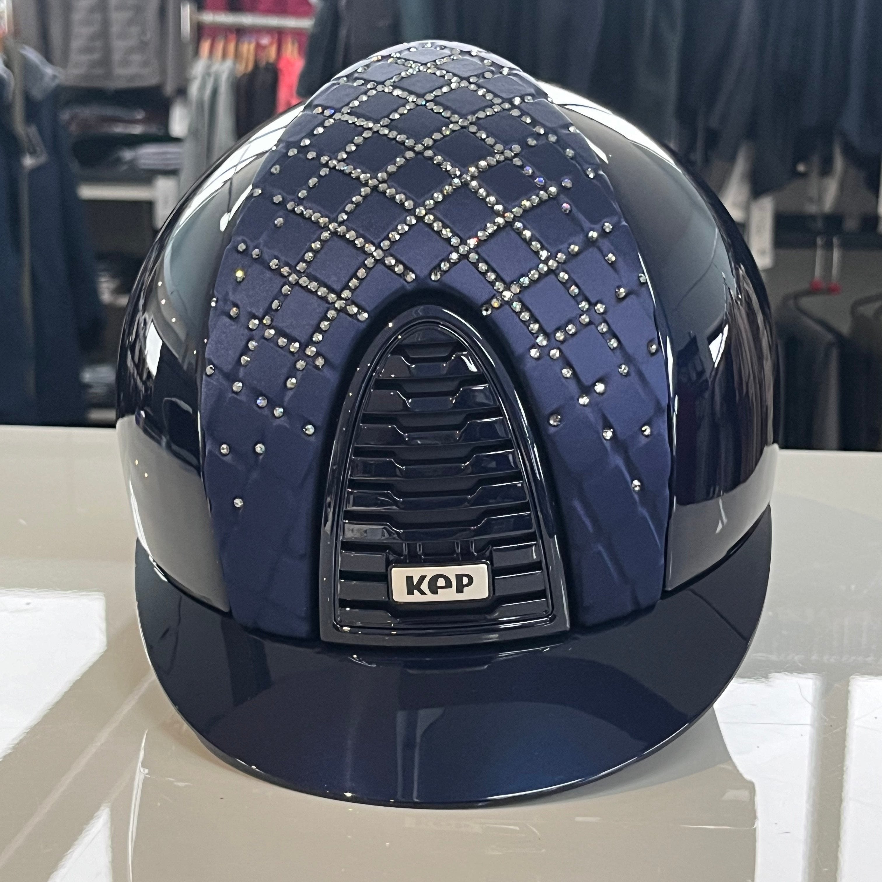 Kep Cromo2 Blue Polish Milano Swarovski Silver Night, Medium Shell- in stock and ready to ship!