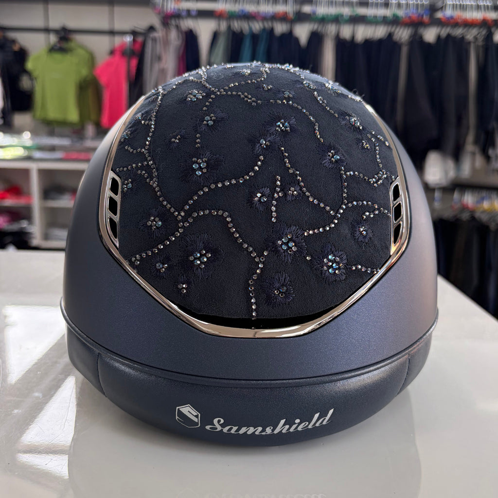 Samshield Miss Shield 2.0 Blue with Cherry Blossom top and frontal band- M