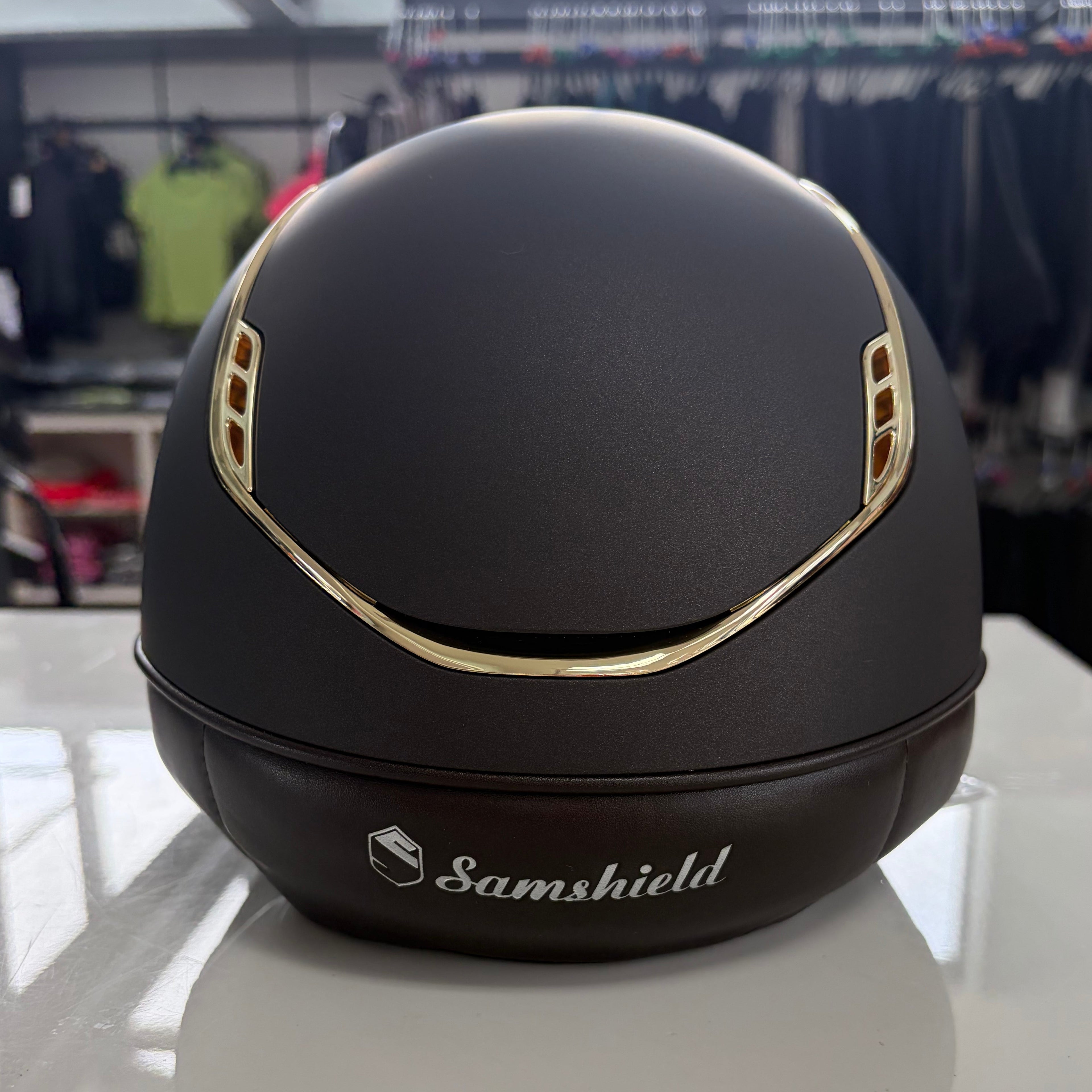 Samshield Shadowmatt 2.0 Brown with gold chrome- S