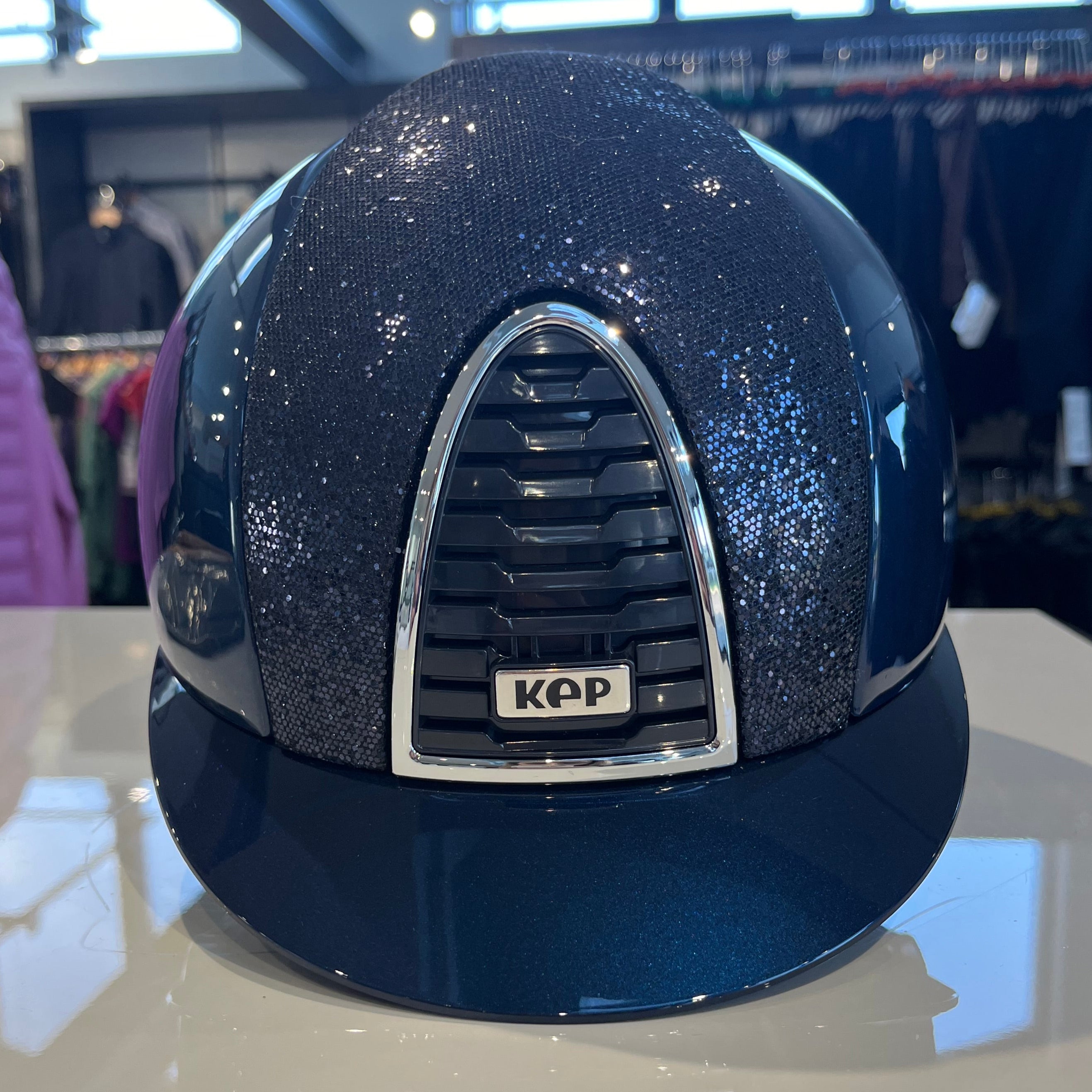 Kep Cromo2 Blue polish with glitter front insert M- in stock and ready to ship!