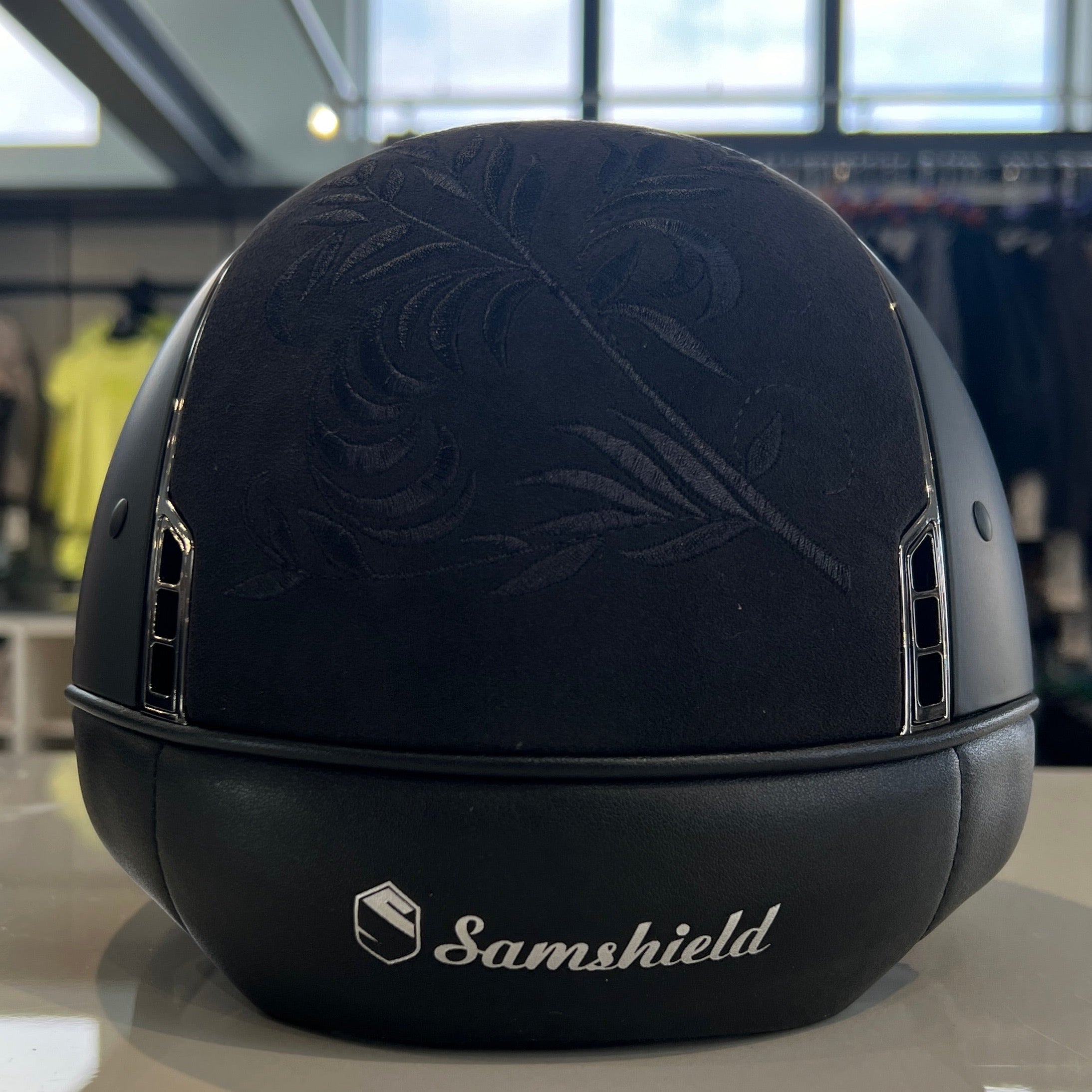 Samshield Shadowmatt 1.0 Black flower embroidery- in stock and ready to ship!