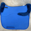 Mattes Saddle Pad with Front and Rear Trim - Blue with dark blue trim XL