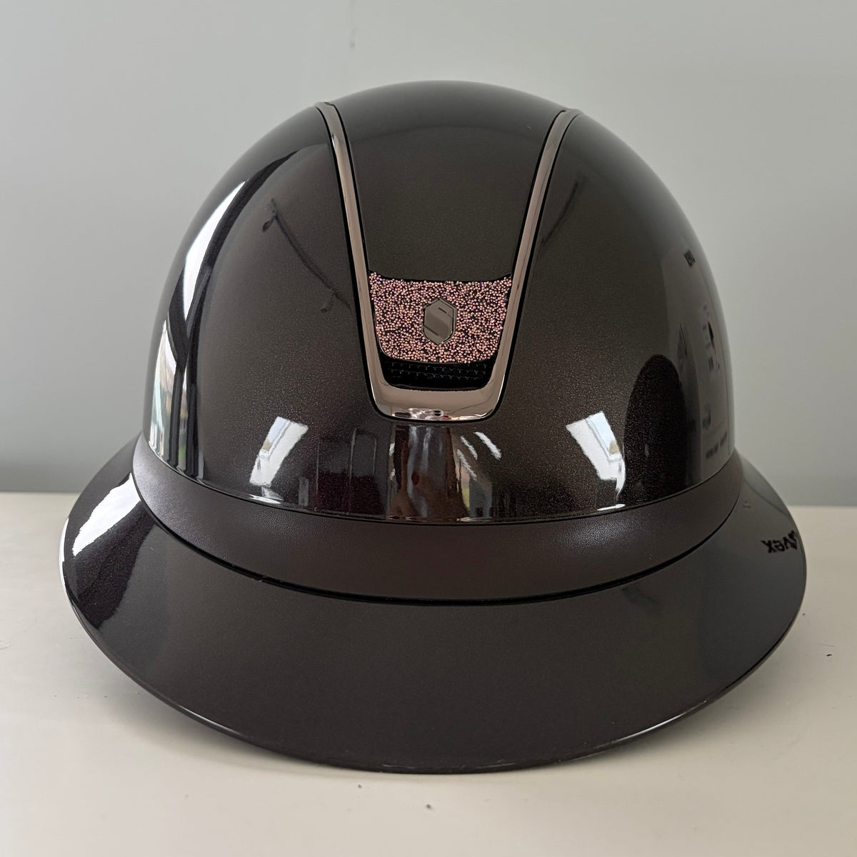 Samshield MissShield 2.0 Brown Glossy with black chrome and swarovski rose gold badge NEW
