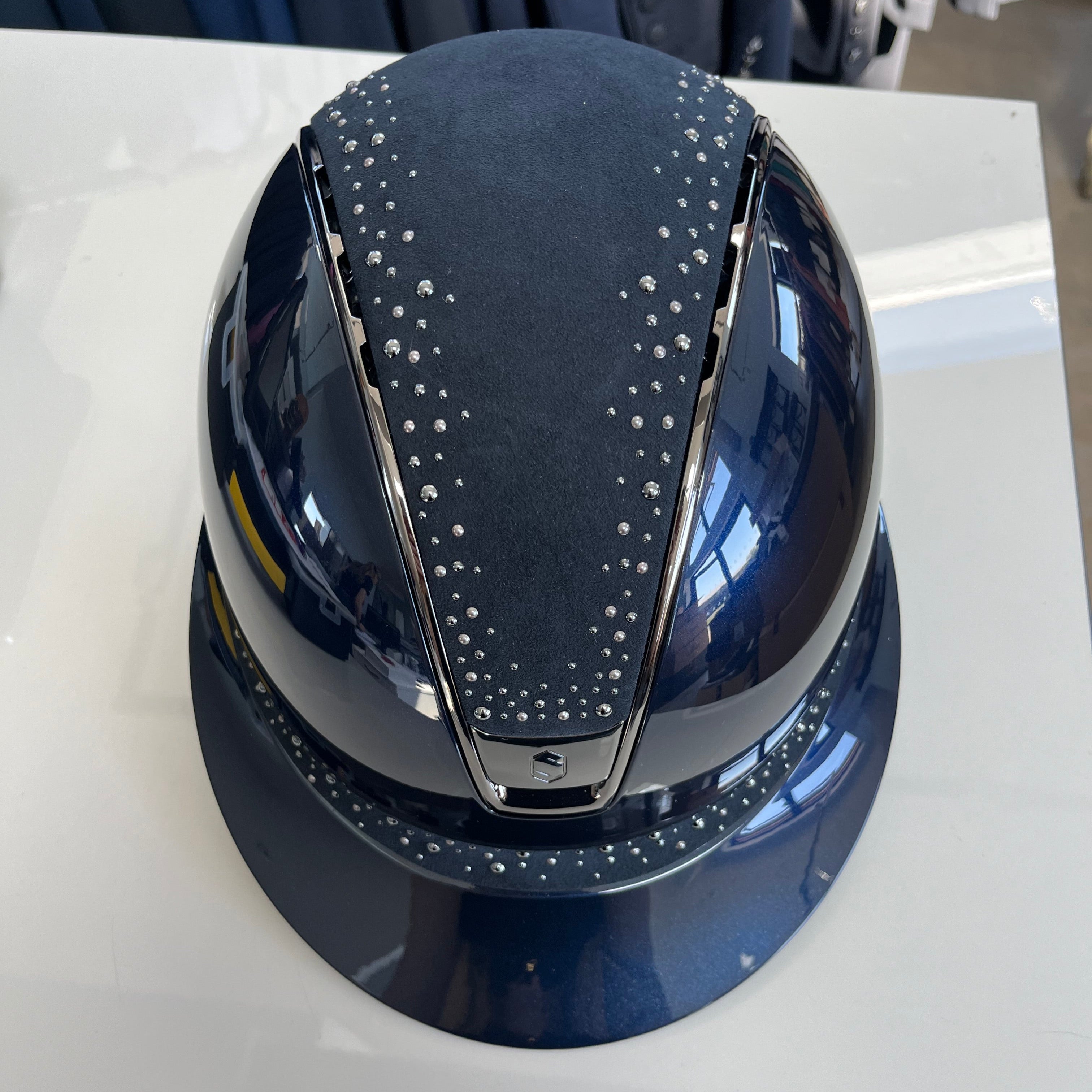 Samshield MissShield 2.0 Blue glossy with night pearl swarovski top and frontal band M- in stock and ready to ship!