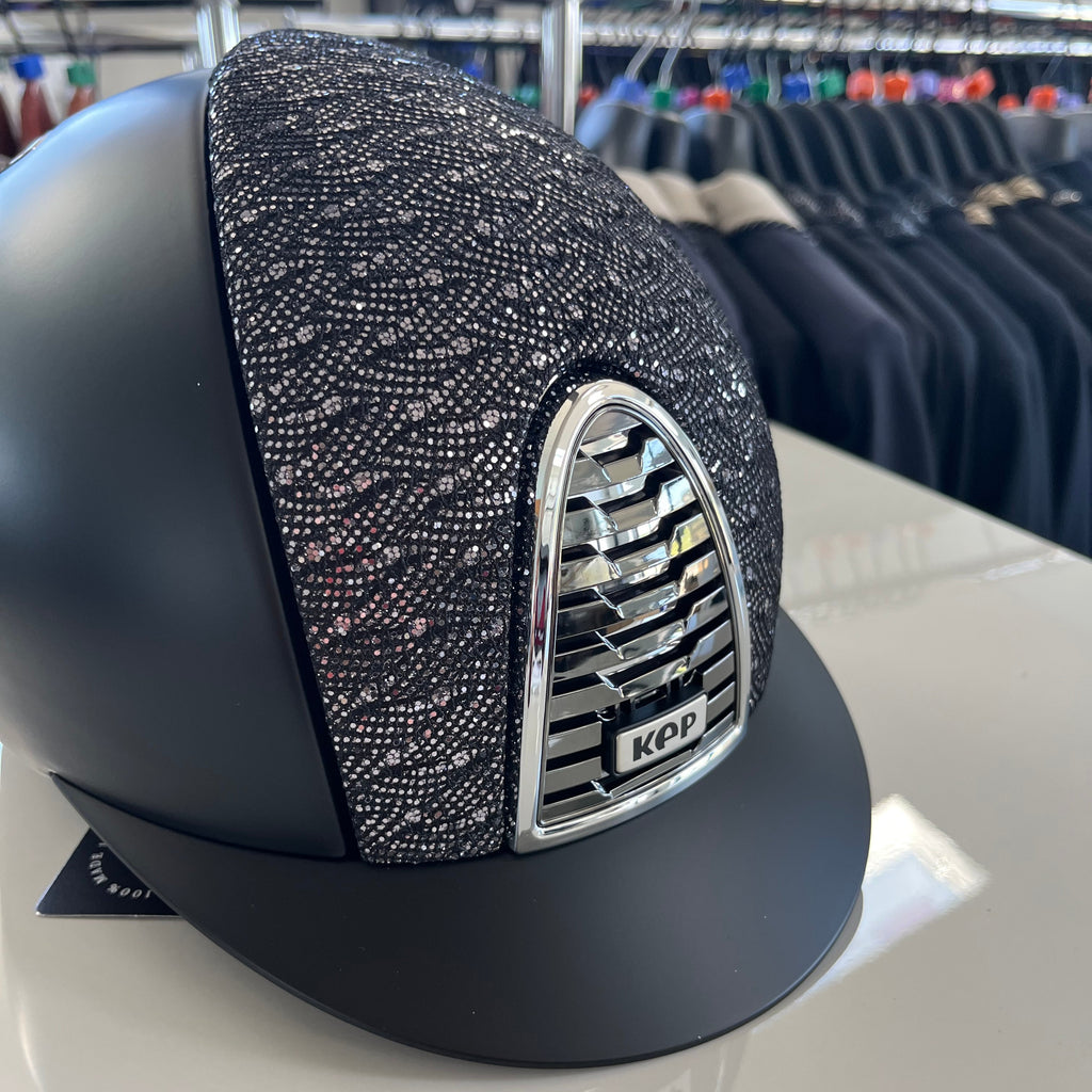 Kep Cromo2 Black Textile Mirror Medium KE6