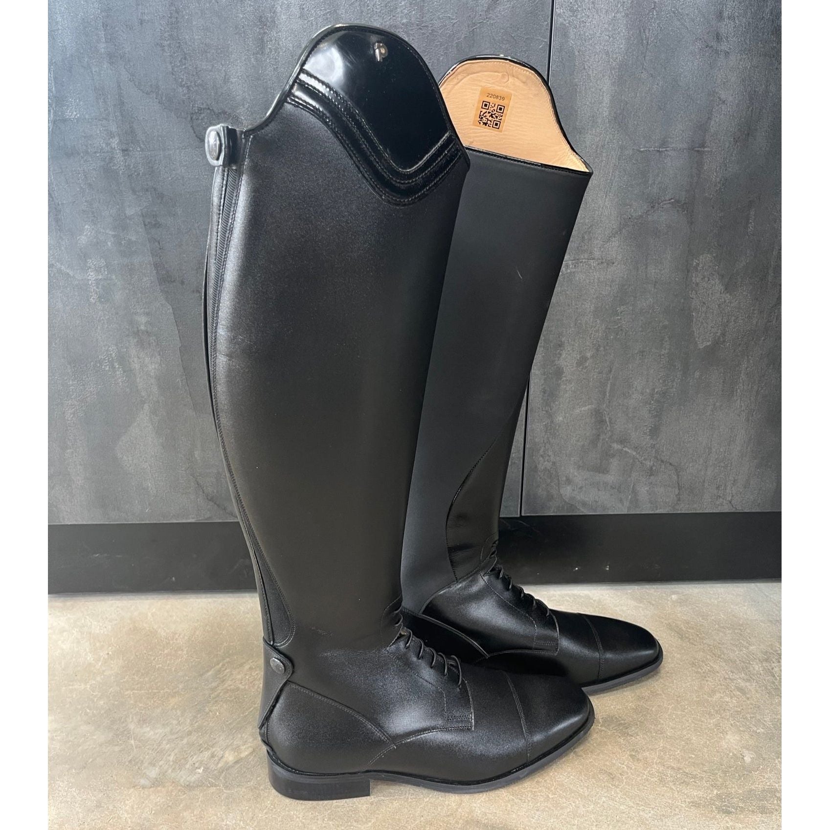 Petrie Napoli Black Boot with Patent cuff- Ready to Wear!
