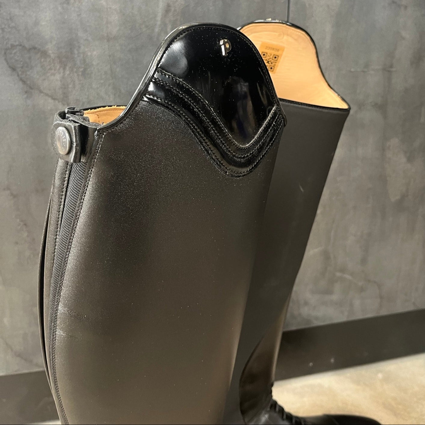 Petrie Napoli Black Boot with Patent cuff- Ready to Wear!