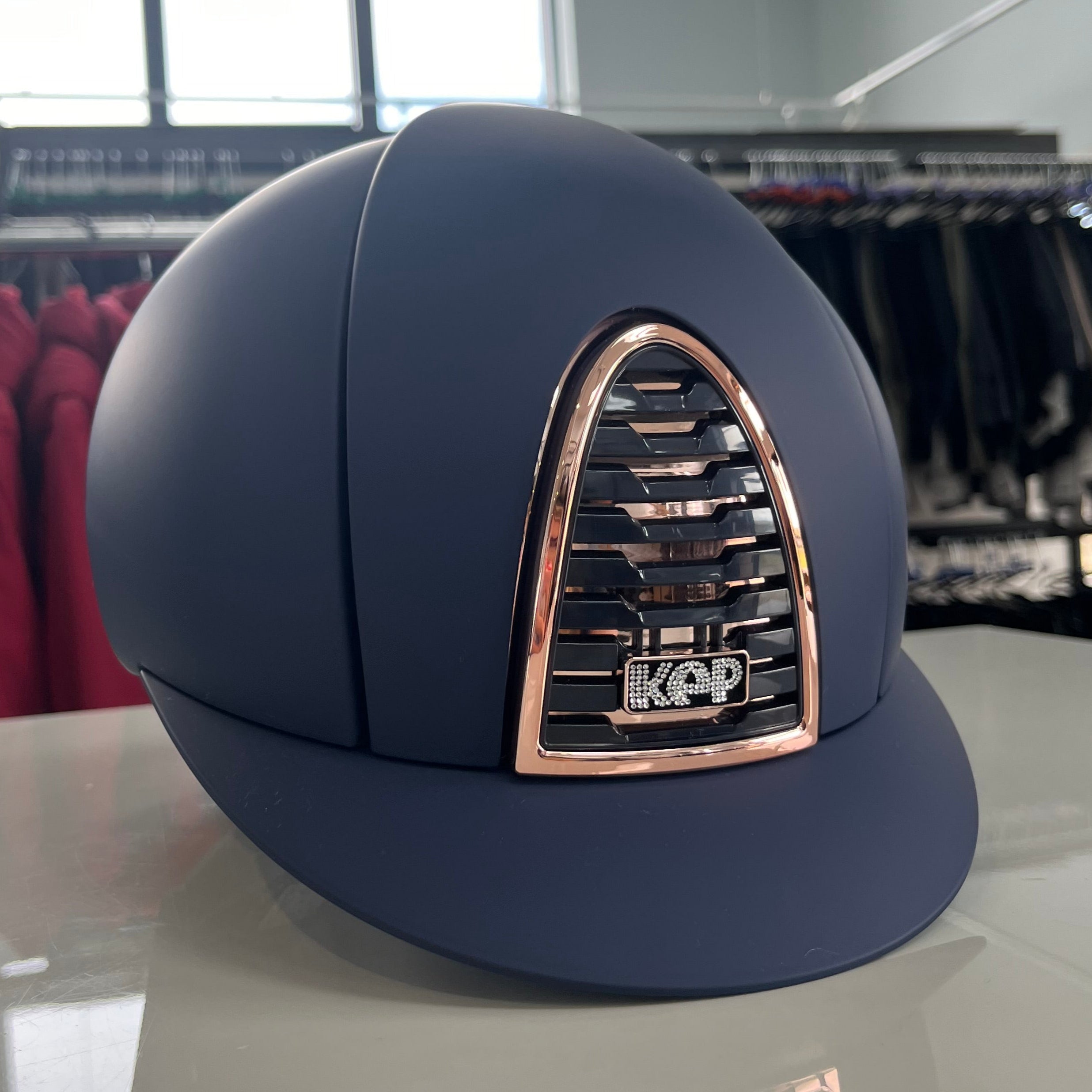 Kep Cromo2 Blue/rosegold frame & crystal logo Medium KE14