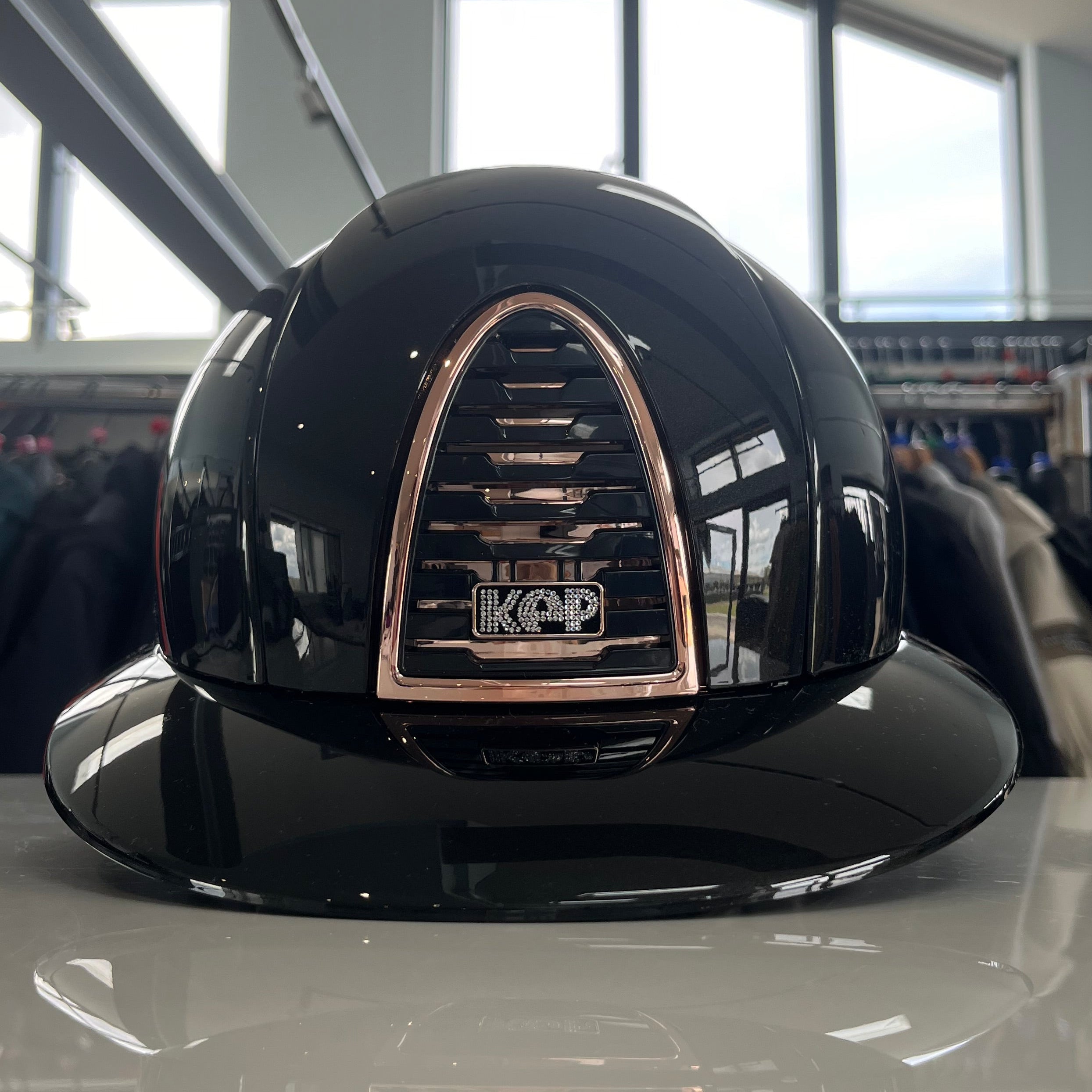 Kep Cromo2 Black Polish Polo/rosegold frame & crystal logo M KE15