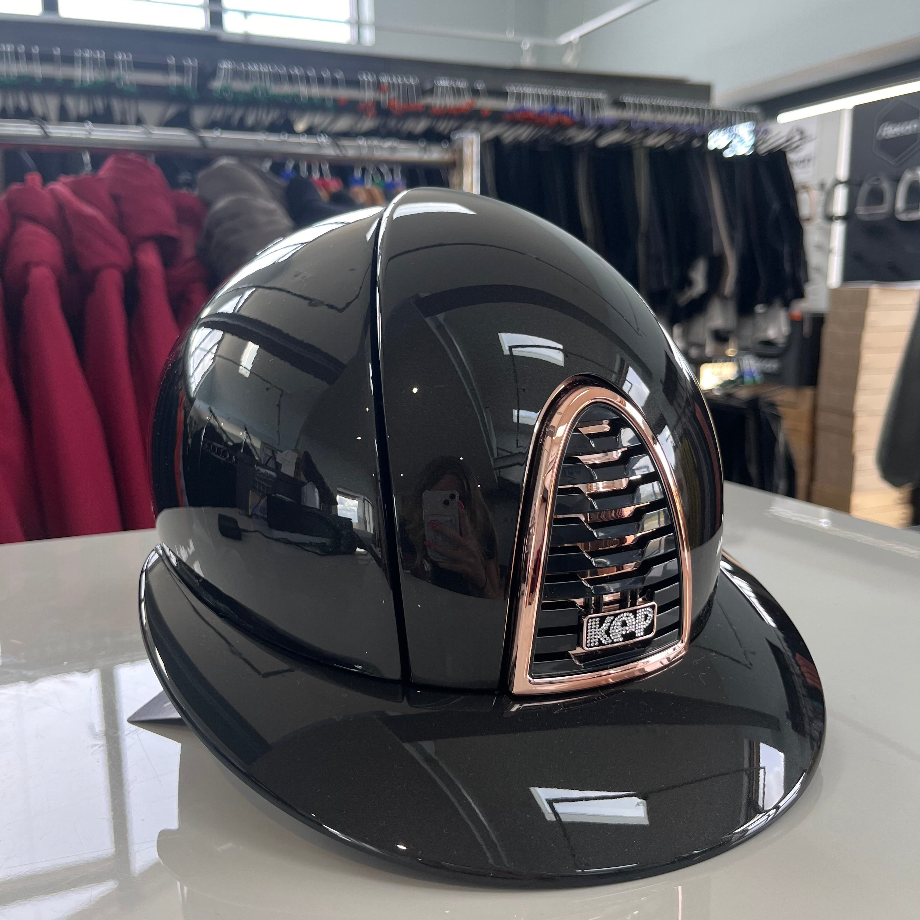 Kep Cromo2 Black Polish Polo/rosegold frame & crystal logo M KE15