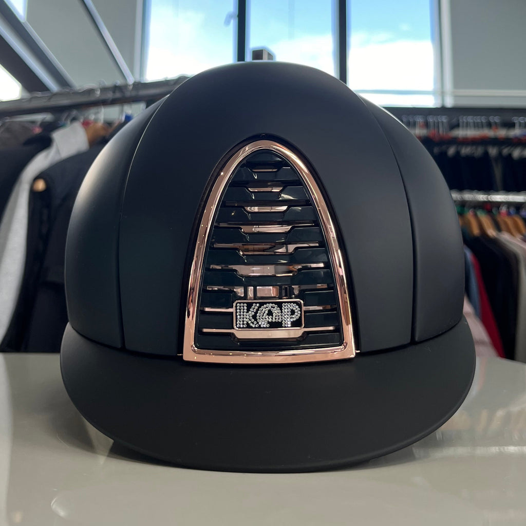 Kep Cromo2 Black/rosegold frame & crystal logo Medium KE19