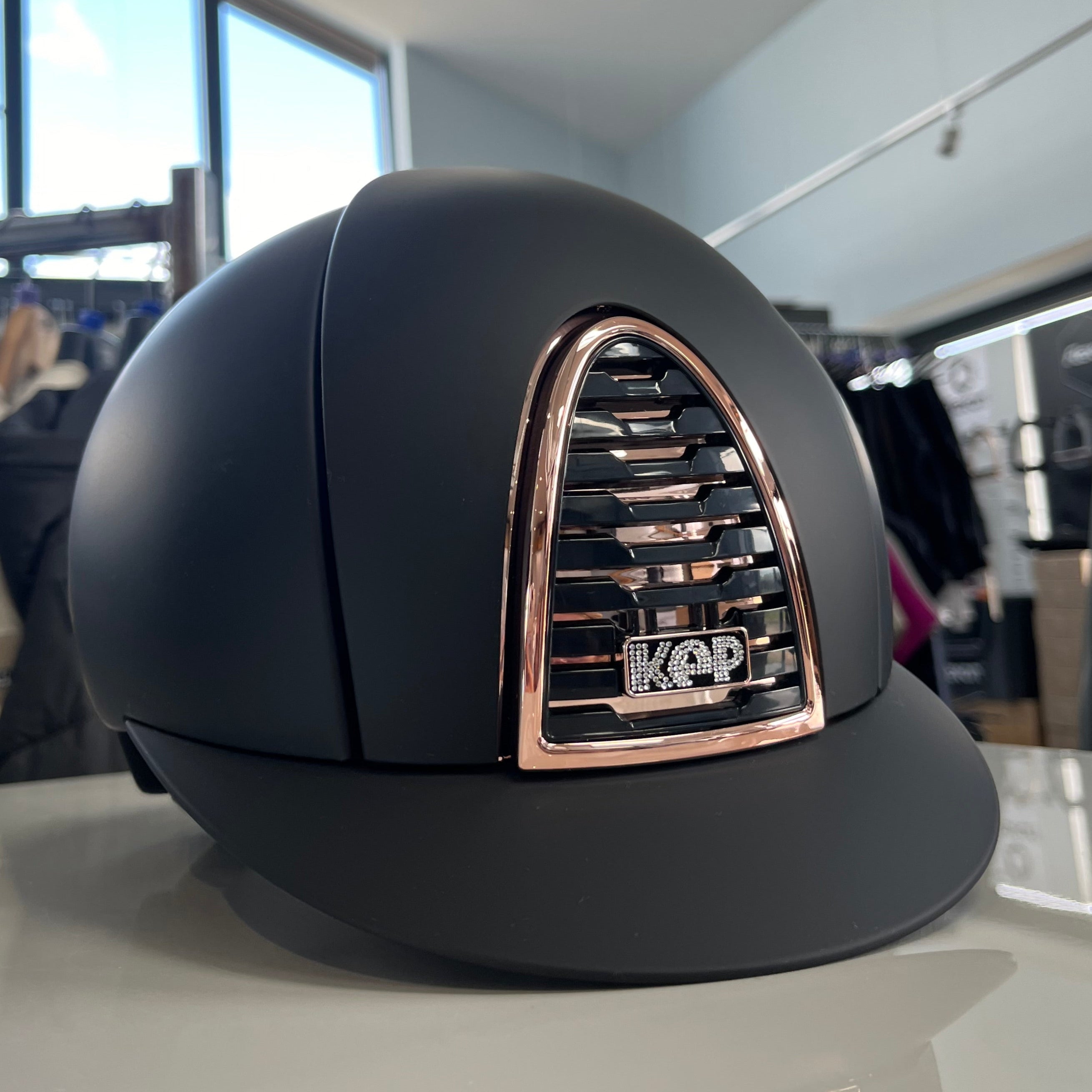 Kep Cromo2 Black/rosegold frame & crystal logo Medium KE19