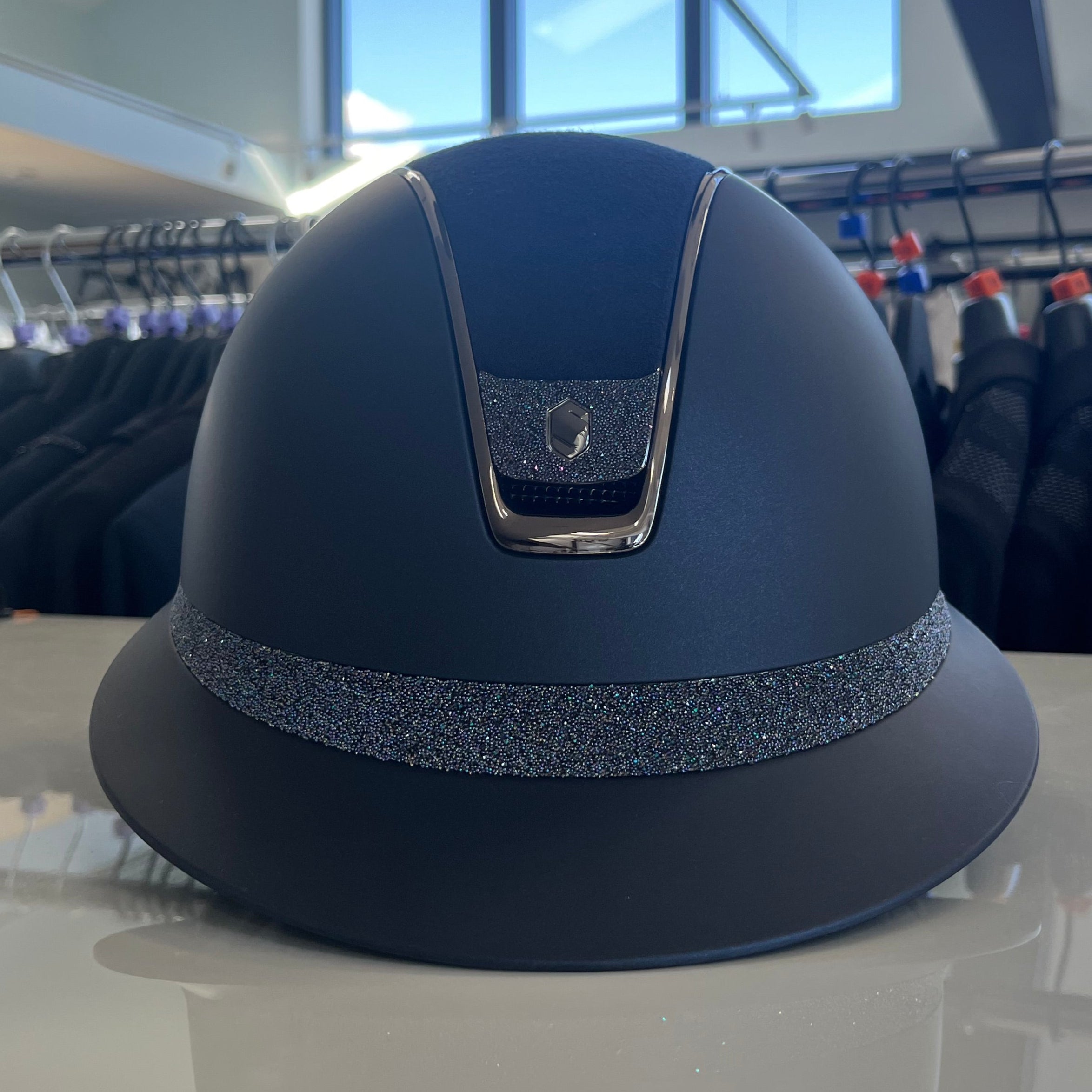 Samshield Miss Shield Blue alcantara and crystal