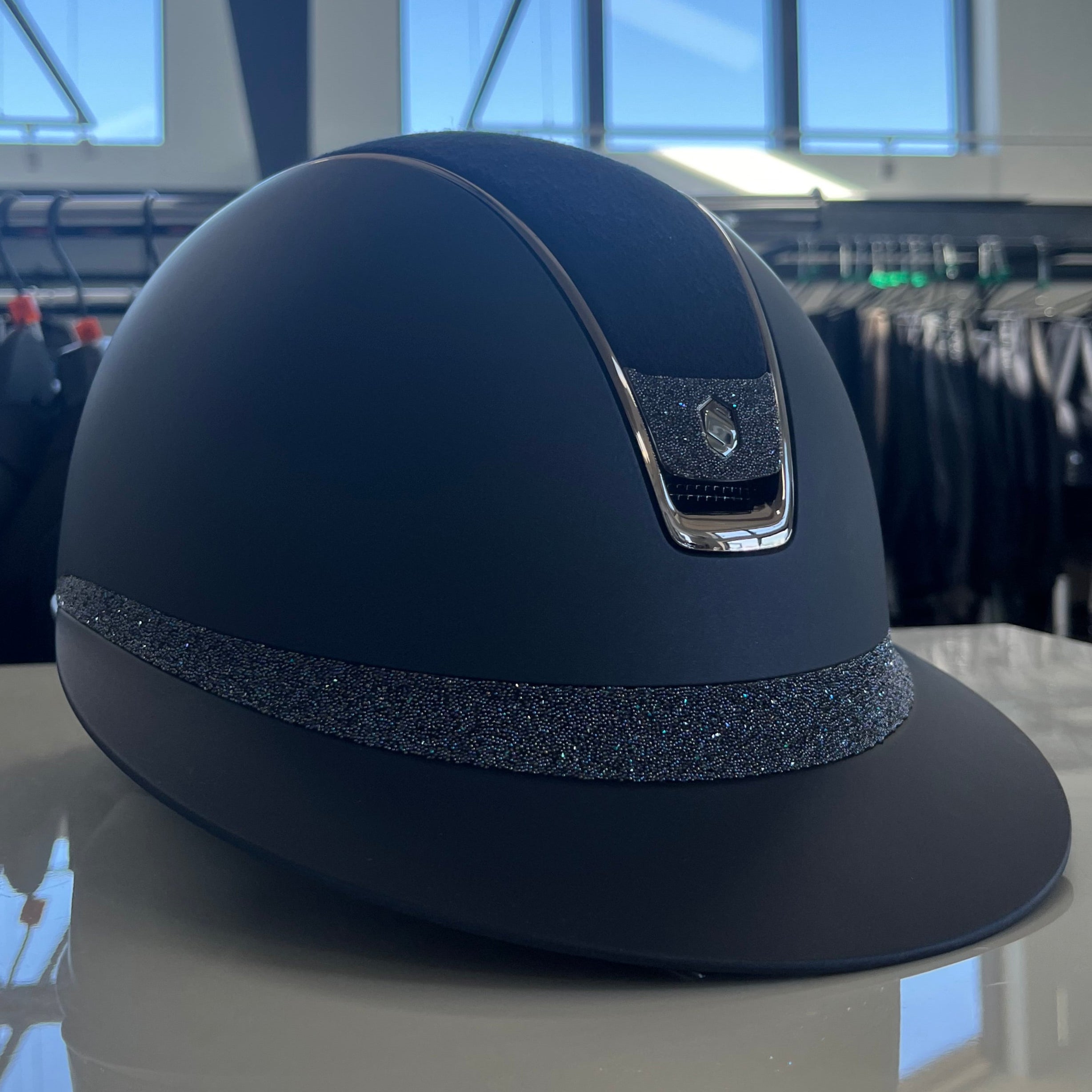 Samshield Miss Shield Blue alcantara and crystal