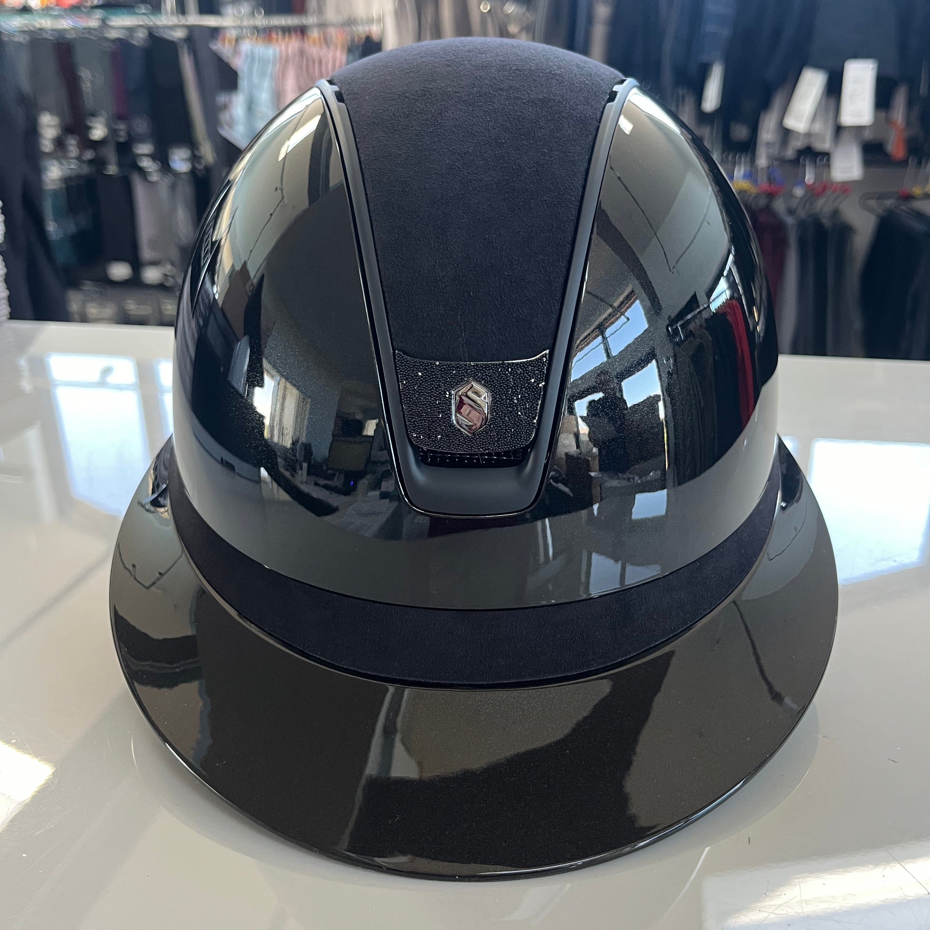 Samshield Miss Shield Black Glossy, alcantara and crystal badge
