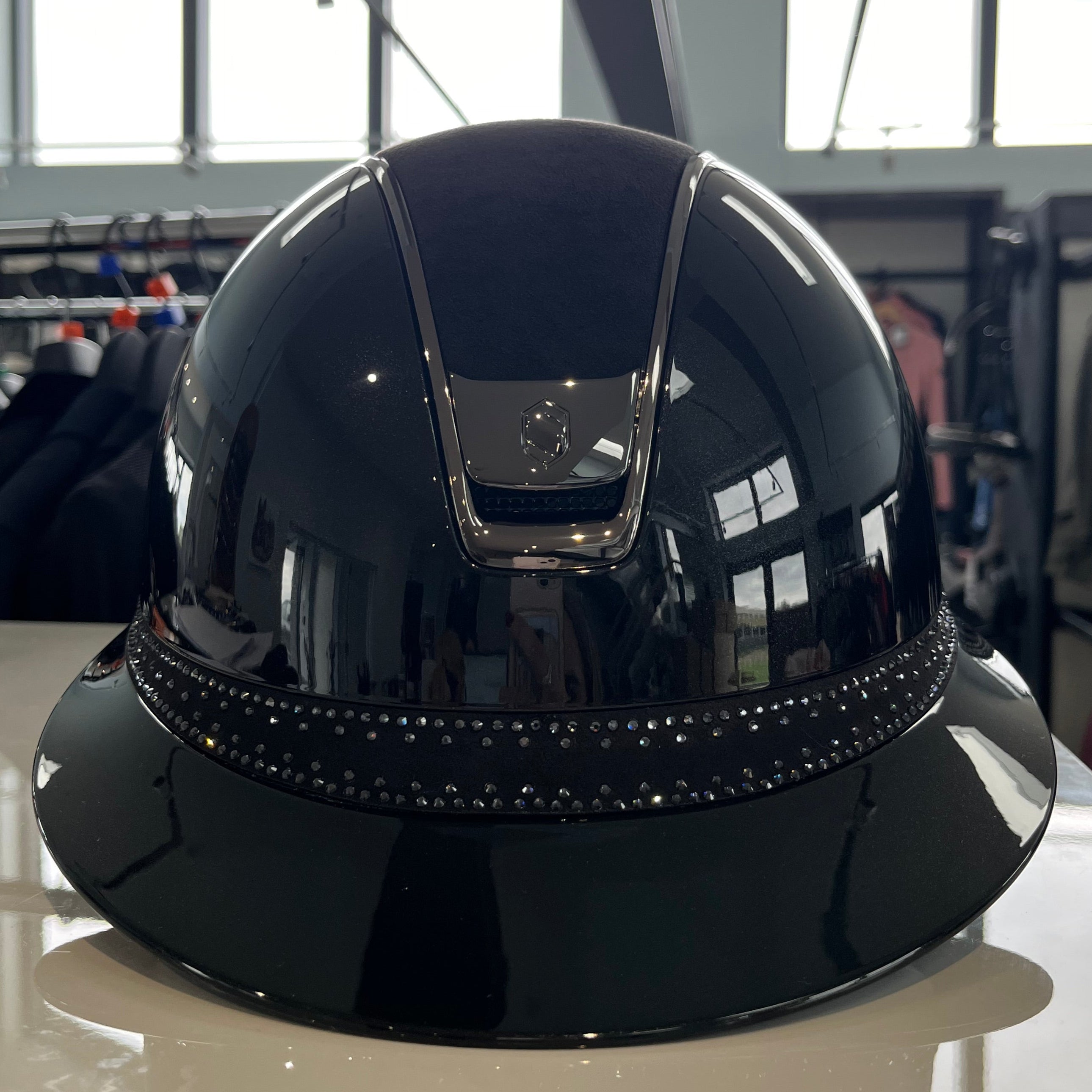 Samshield Miss Shield Black glossy alcantara tiara