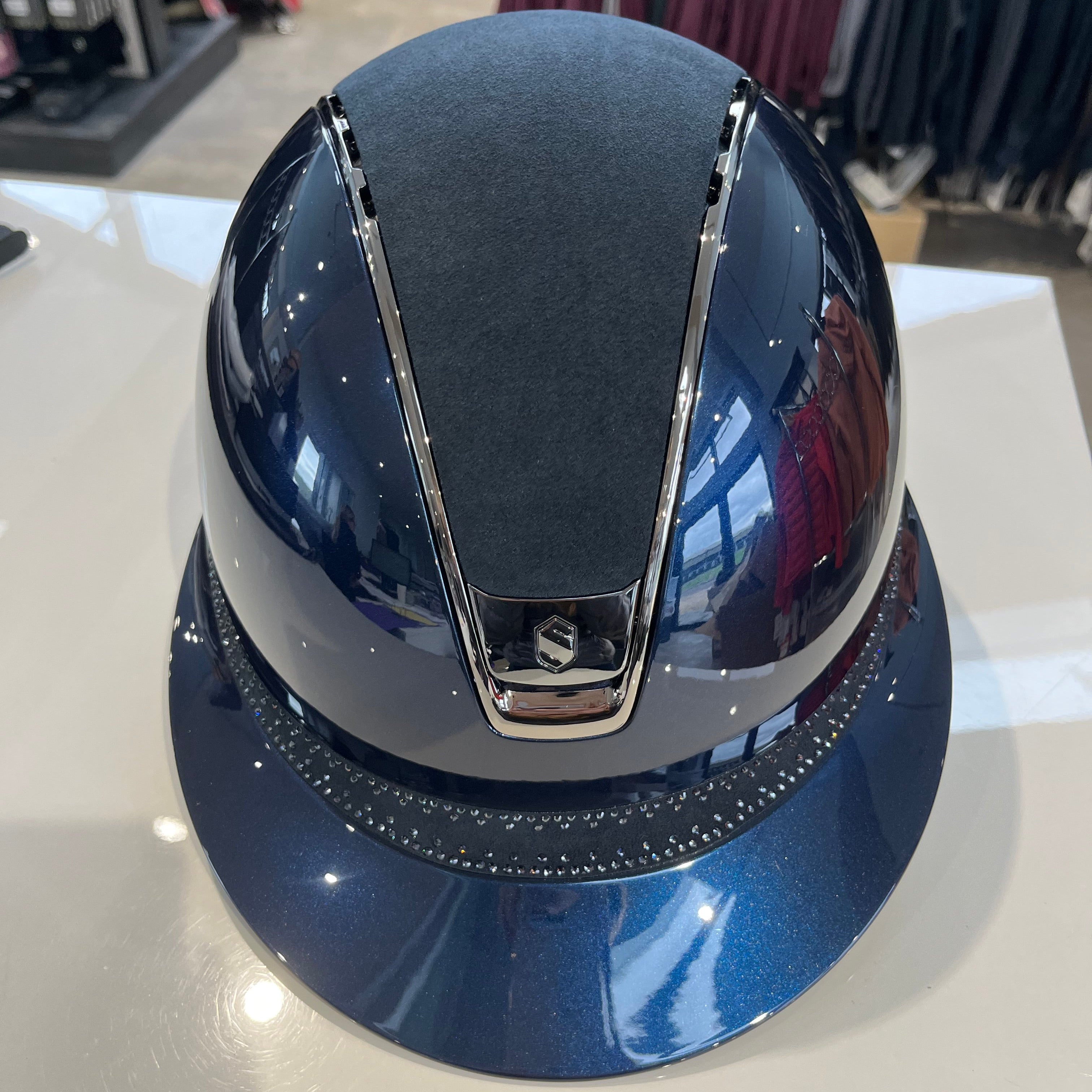 Samshield Miss Shield Blue glossy alcantara & tiara
