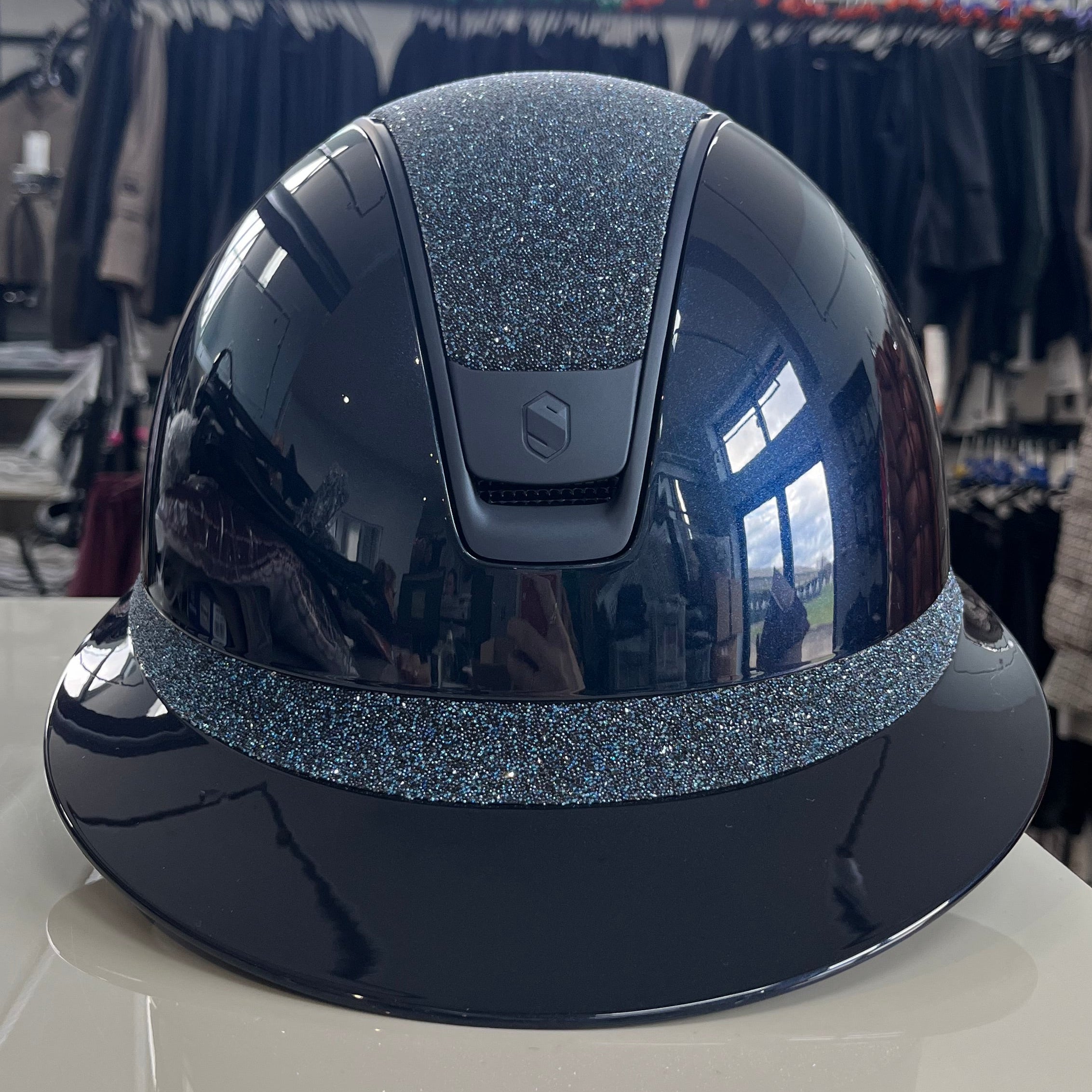 Samshield Miss Shield 2.0 Blue with Swarovski top and frontal band M - in stock and ready to ship!