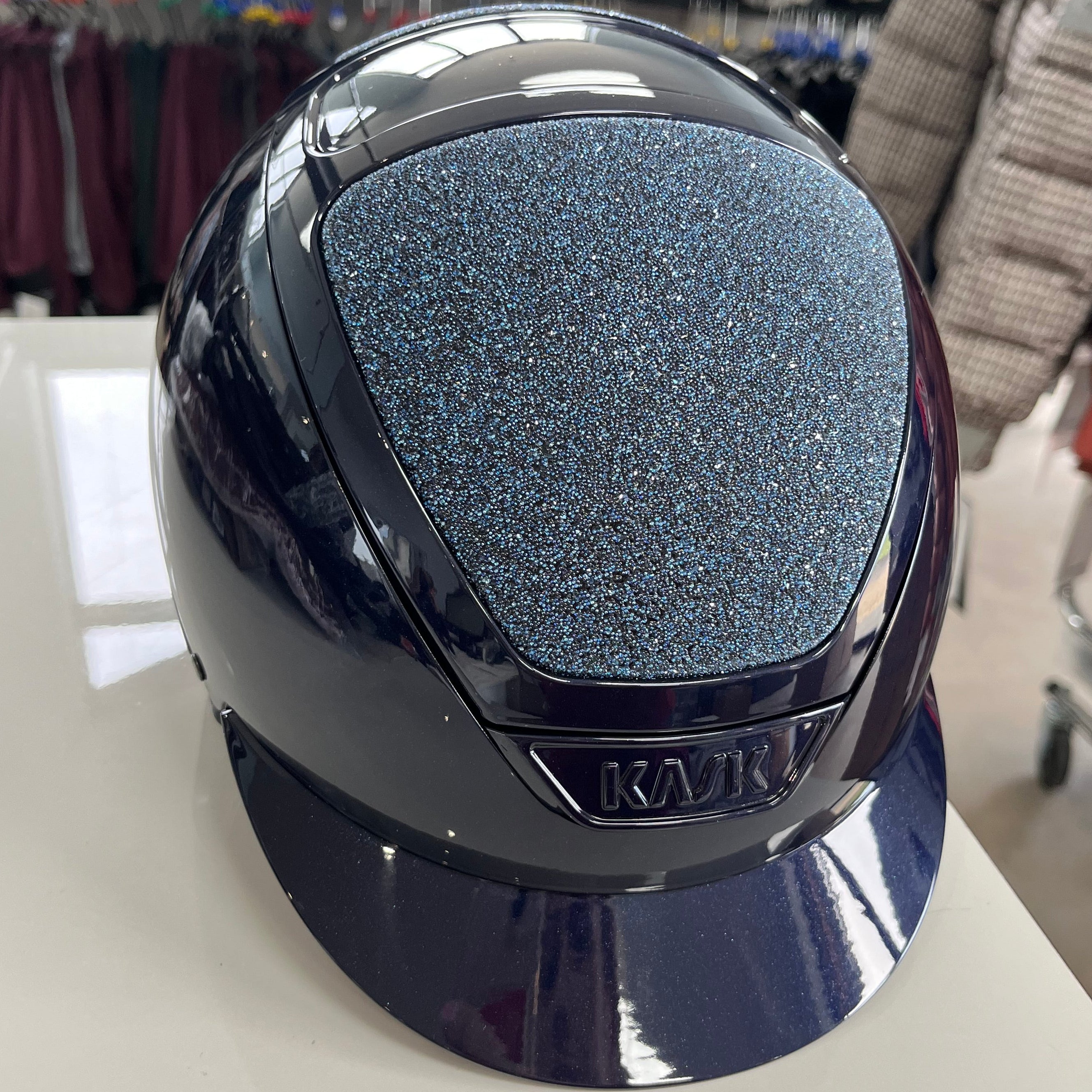 Kask Dogma Pure Shine Atlantic Blue with swarovski carpet S- in stock and ready to ship!