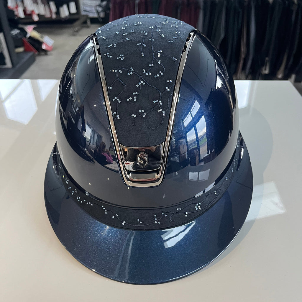 Samshield Miss Shield 2.0 Blue glossy with crystal leaf top and frontal band M - S209