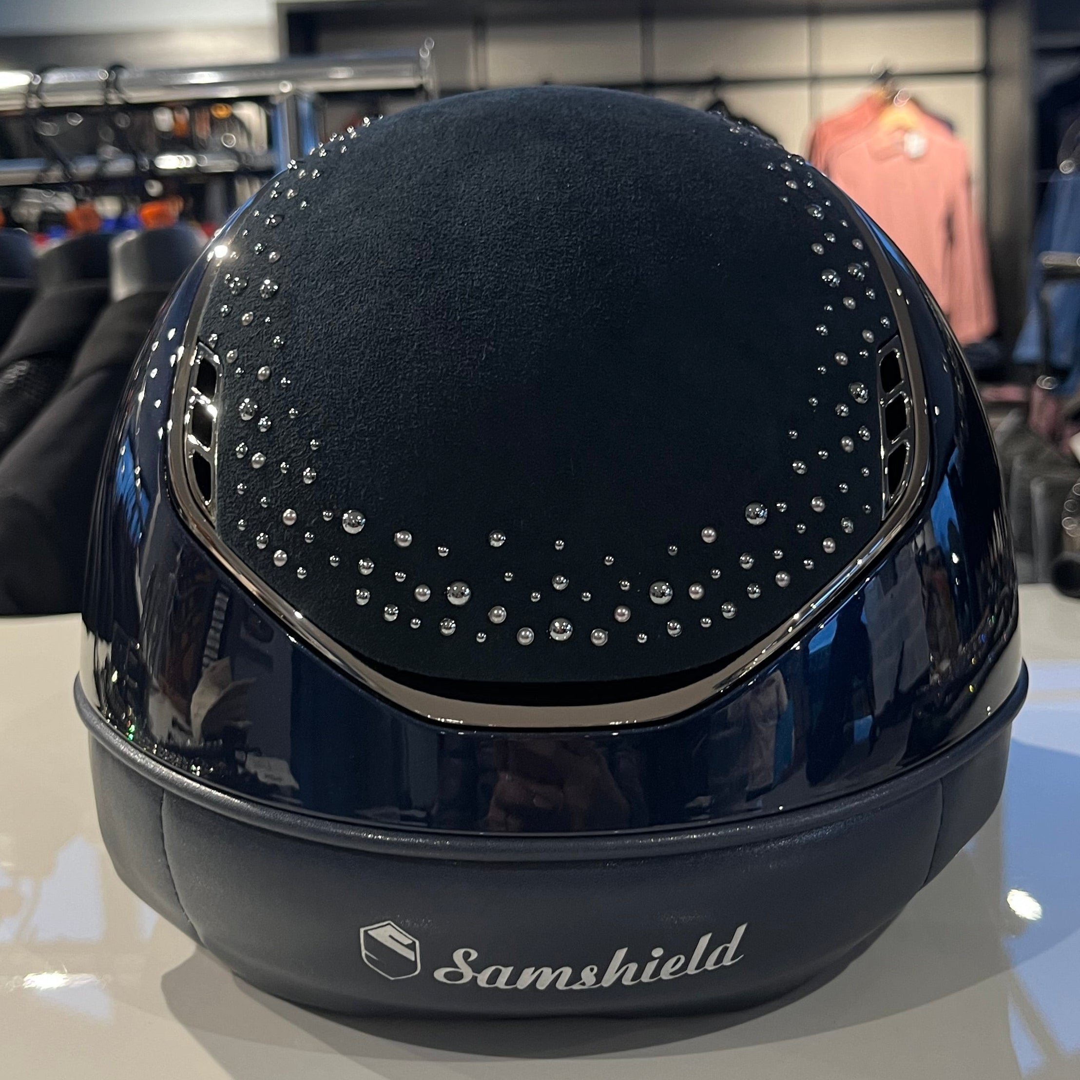 Samshield Miss Shield 2.0 Blue glossy with night pearl top and frontal band M - in stock and ready to ship!