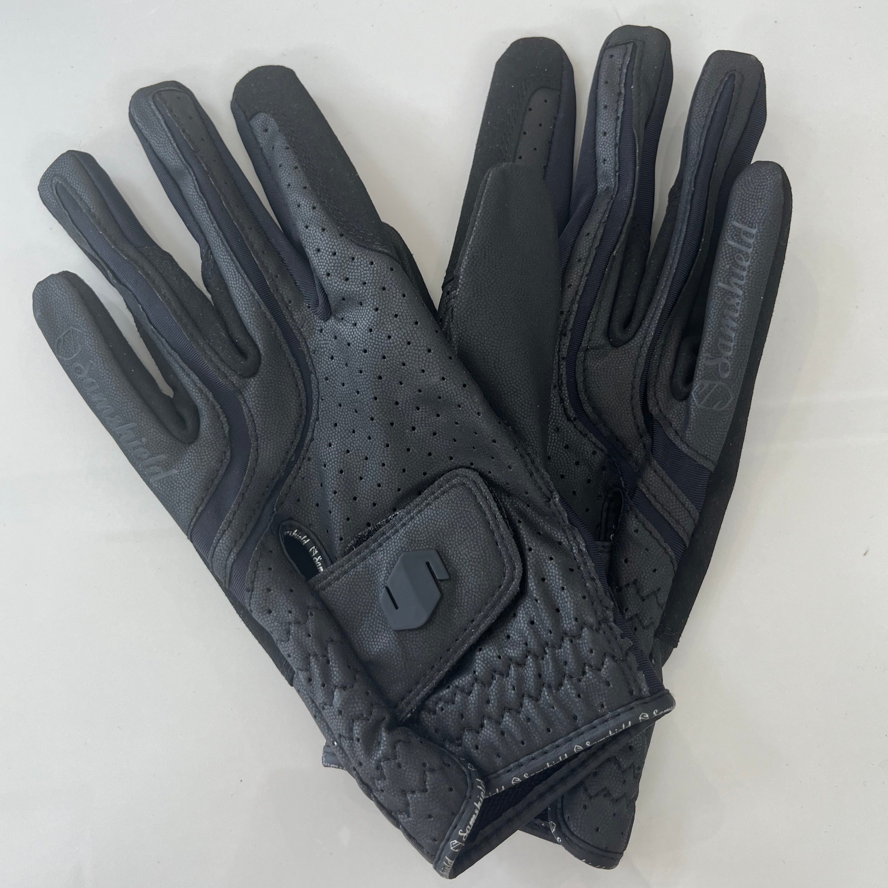 Samshield V-Skin Gloves - Hunter Black with matt black blazon