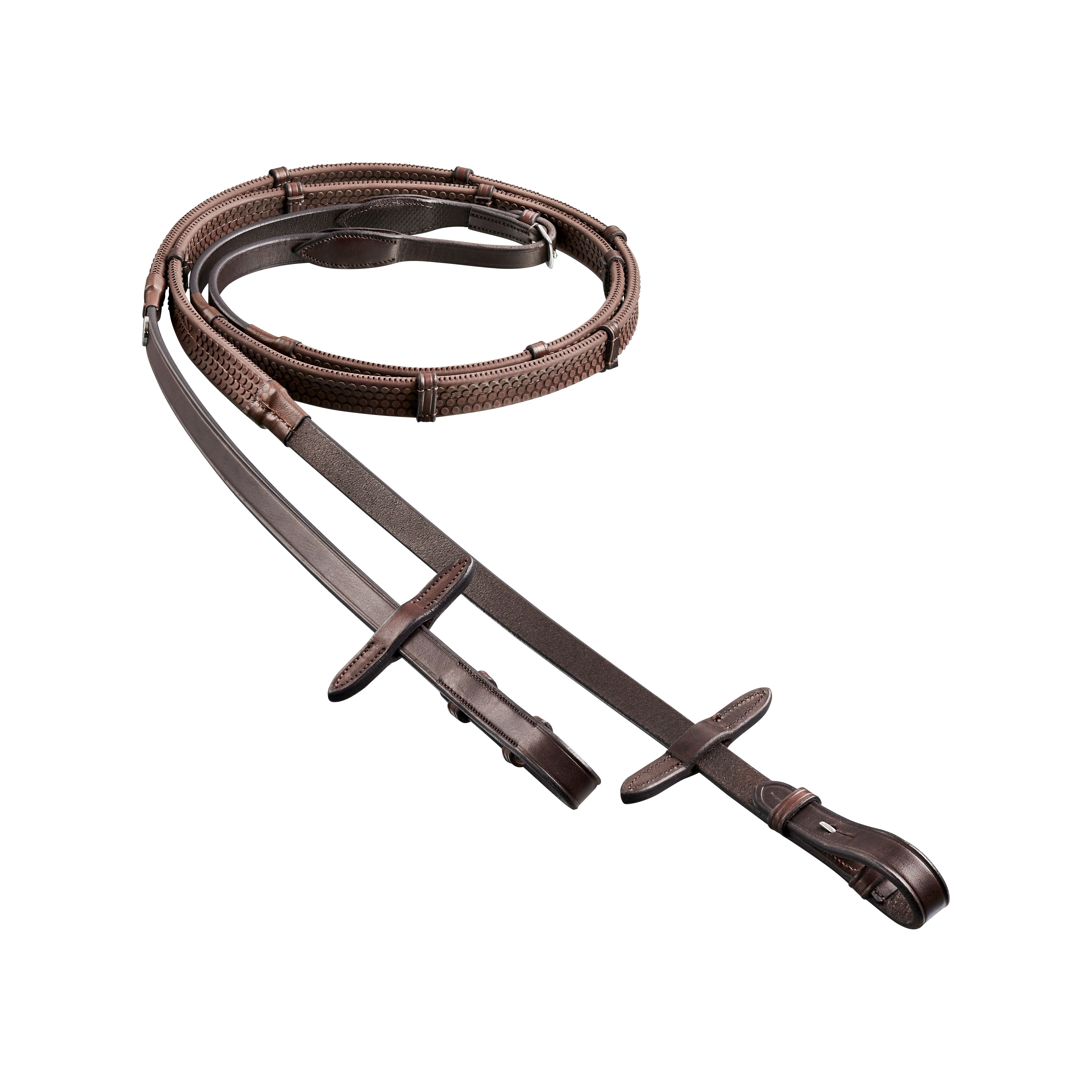 Finesse Reins - Rubber with stops - Flat