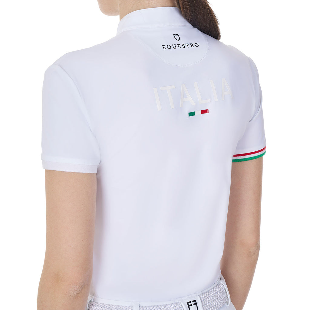 Women's slim fit competition polo shirt Equestro X FISE