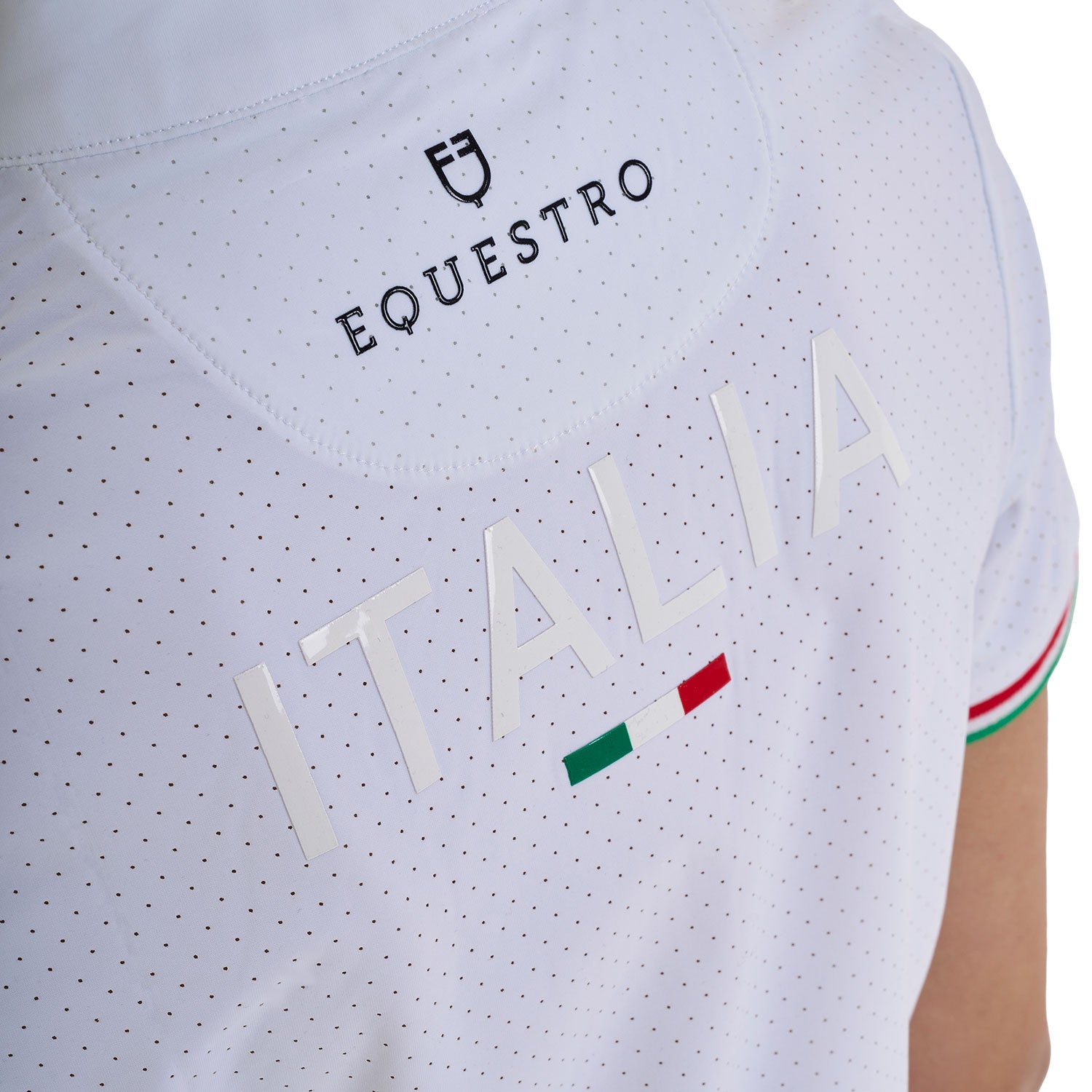 Girls' zipped competition polo shirt Equestro X FISE