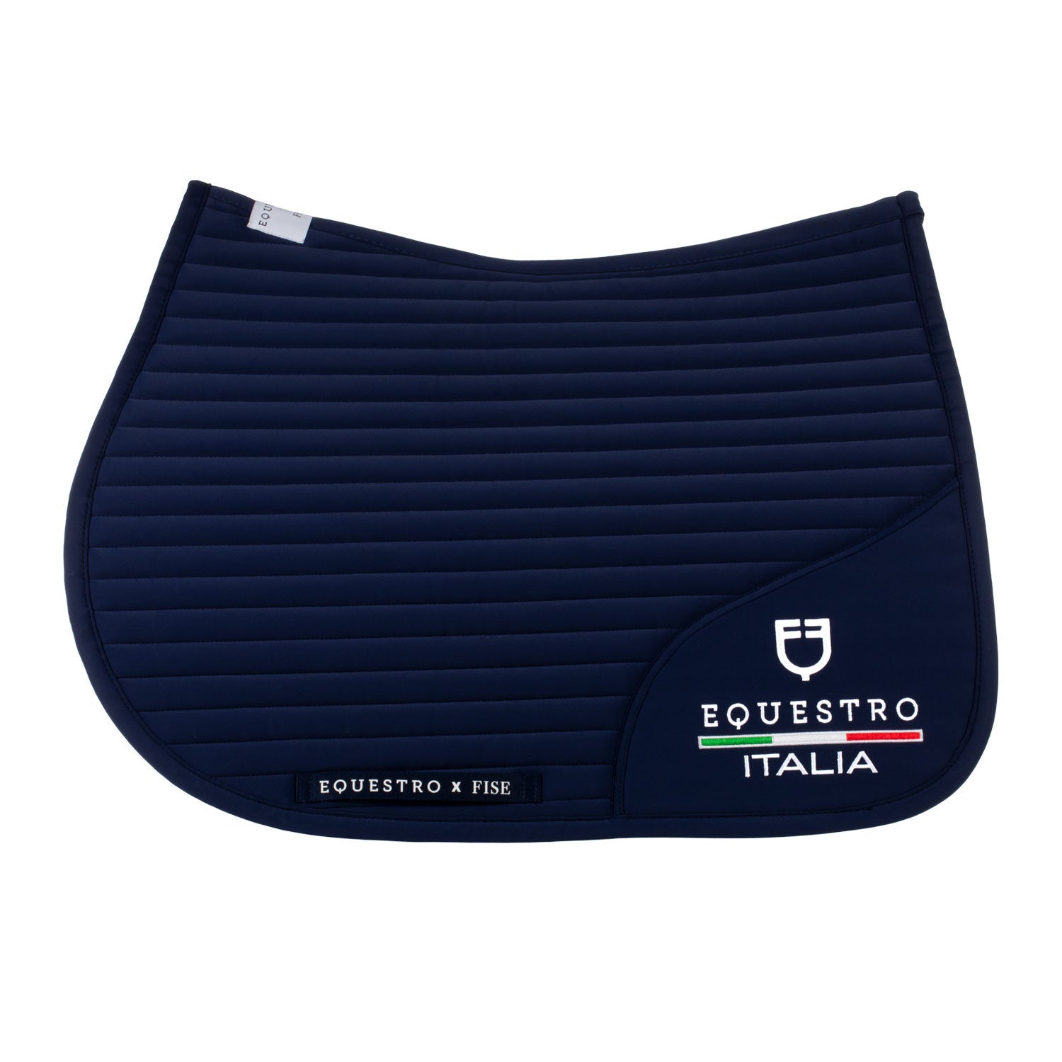 Jumping saddle pad with embroidered logo Equestro X FISE