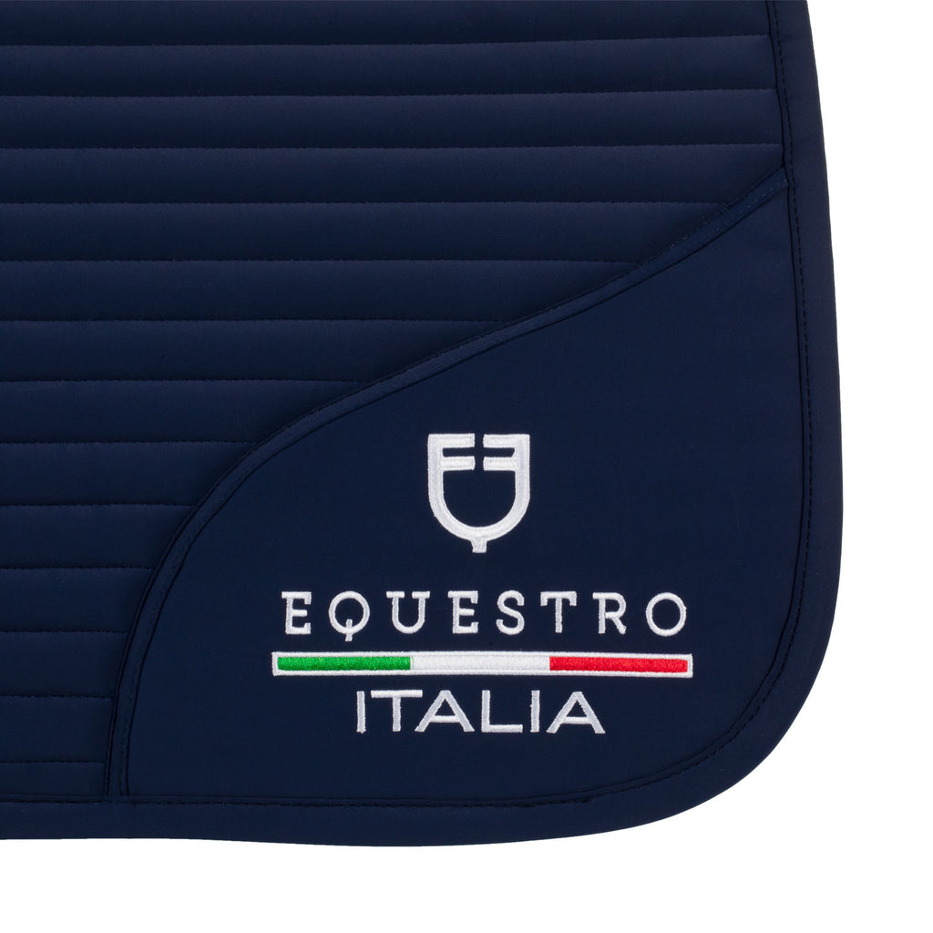 Jumping saddle pad with embroidered logo Equestro X FISE