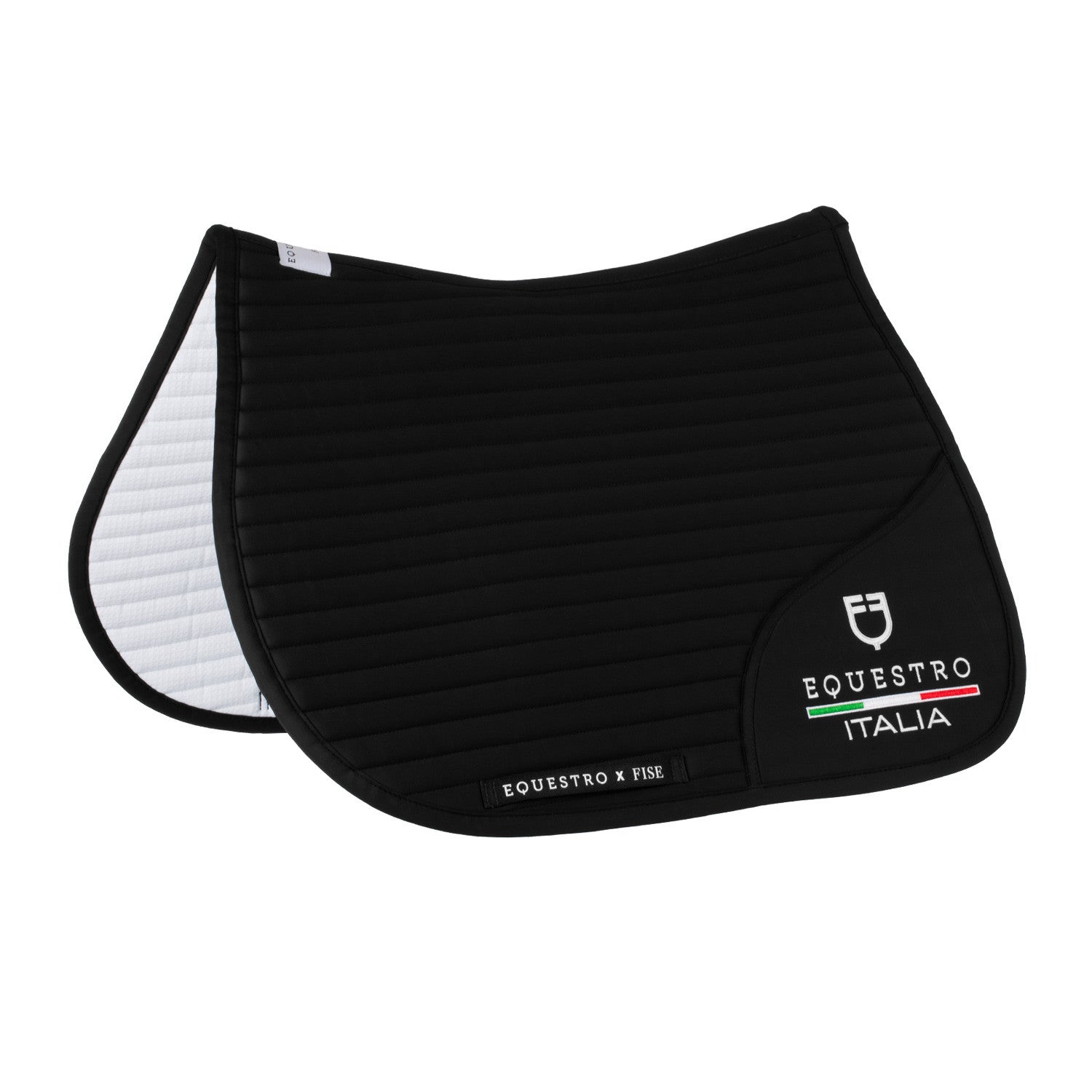 Equestro Jumping saddle pad with embroidered logo Equestro X FISE