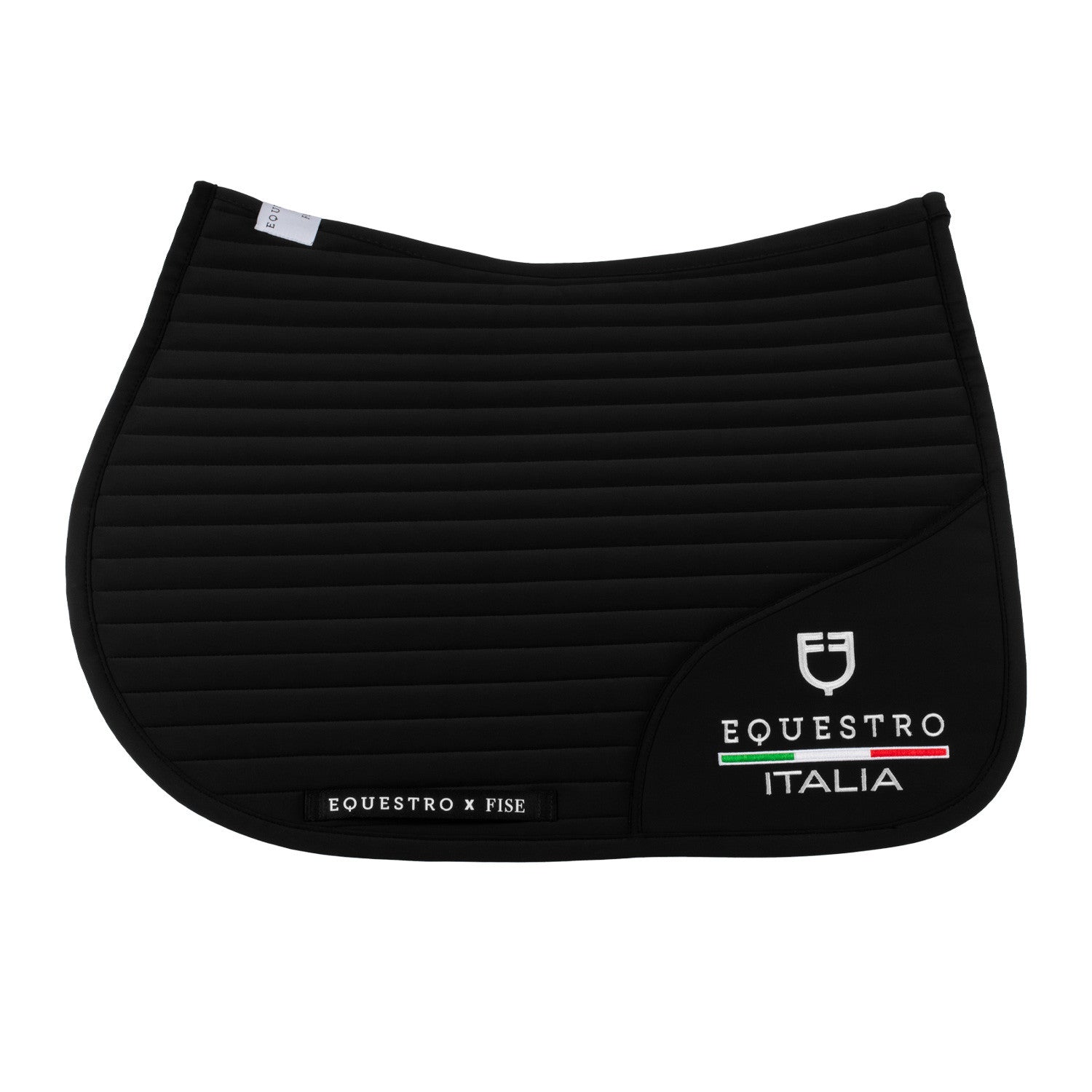 Jumping saddle pad with embroidered logo Equestro X FISE
