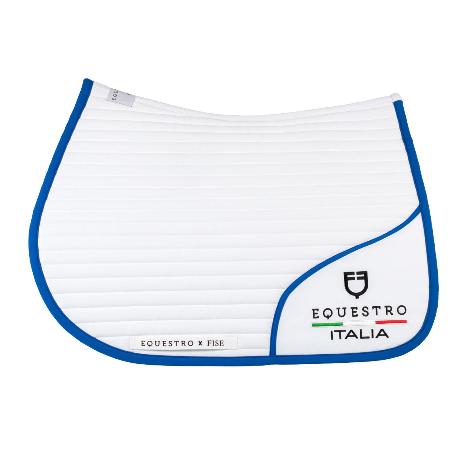 Jumping saddle pad with embroidered logo Equestro X FISE