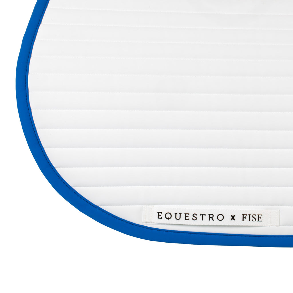 Jumping saddle pad with embroidered logo Equestro X FISE